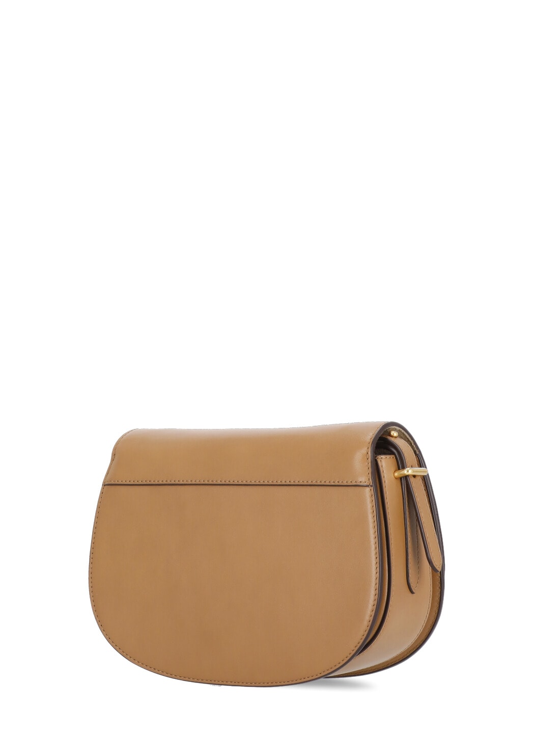 Shop Ralph Lauren Mini Saddle Shoulder Bag In Brown