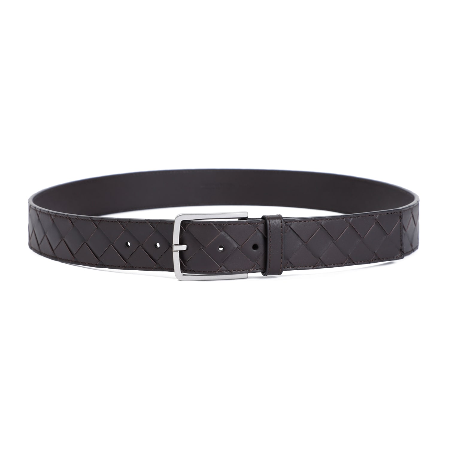 Shop Bottega Veneta Intrecciato Leather Belt In Fondant