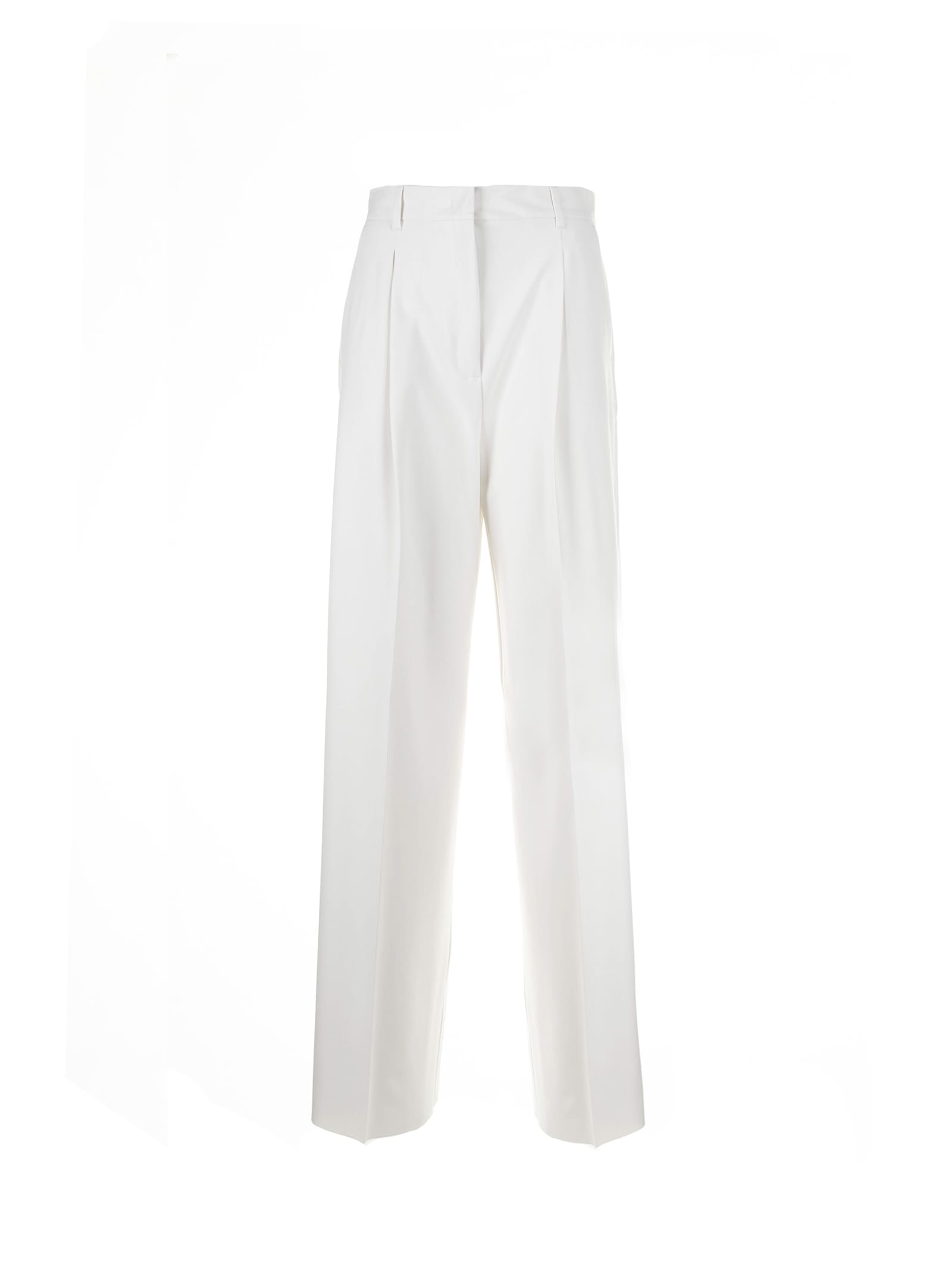 High-waisted Chalk Trousers