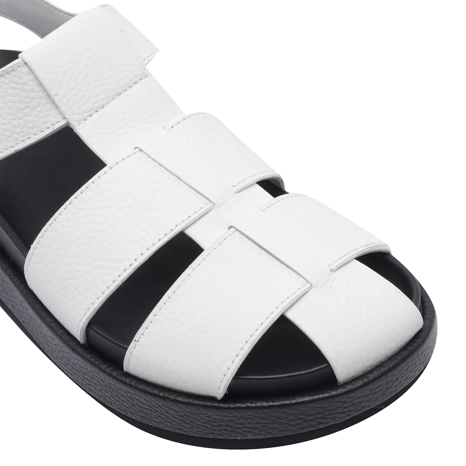 Tory Burch Kira Leather Sport Fisherman Sandals In White