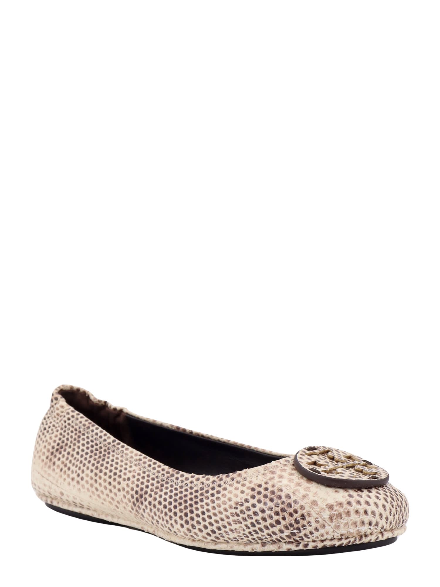 Shop Tory Burch Ballerinas In Beige