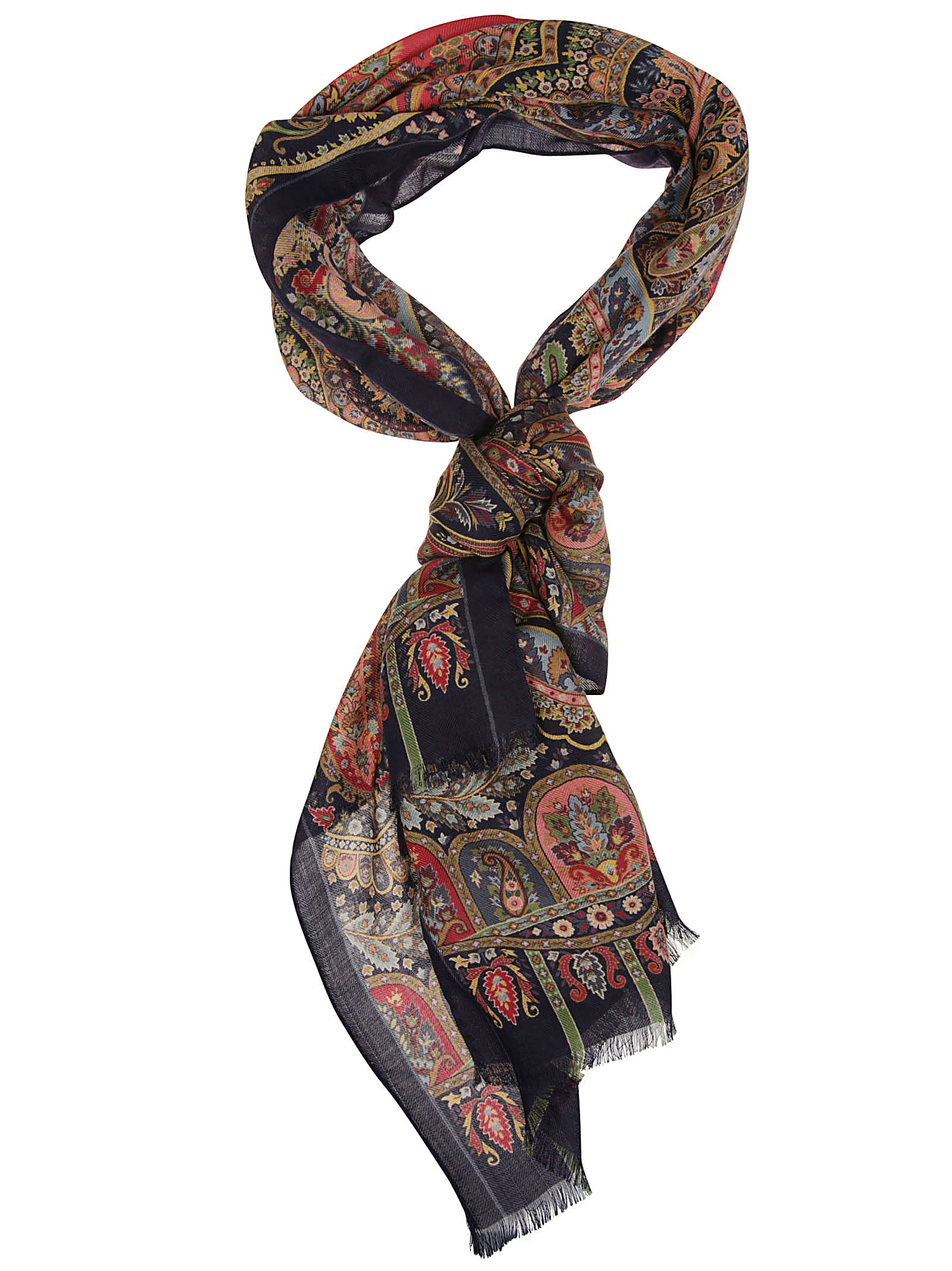 Shop Etro Boheme Scarf In Blu Fantasia