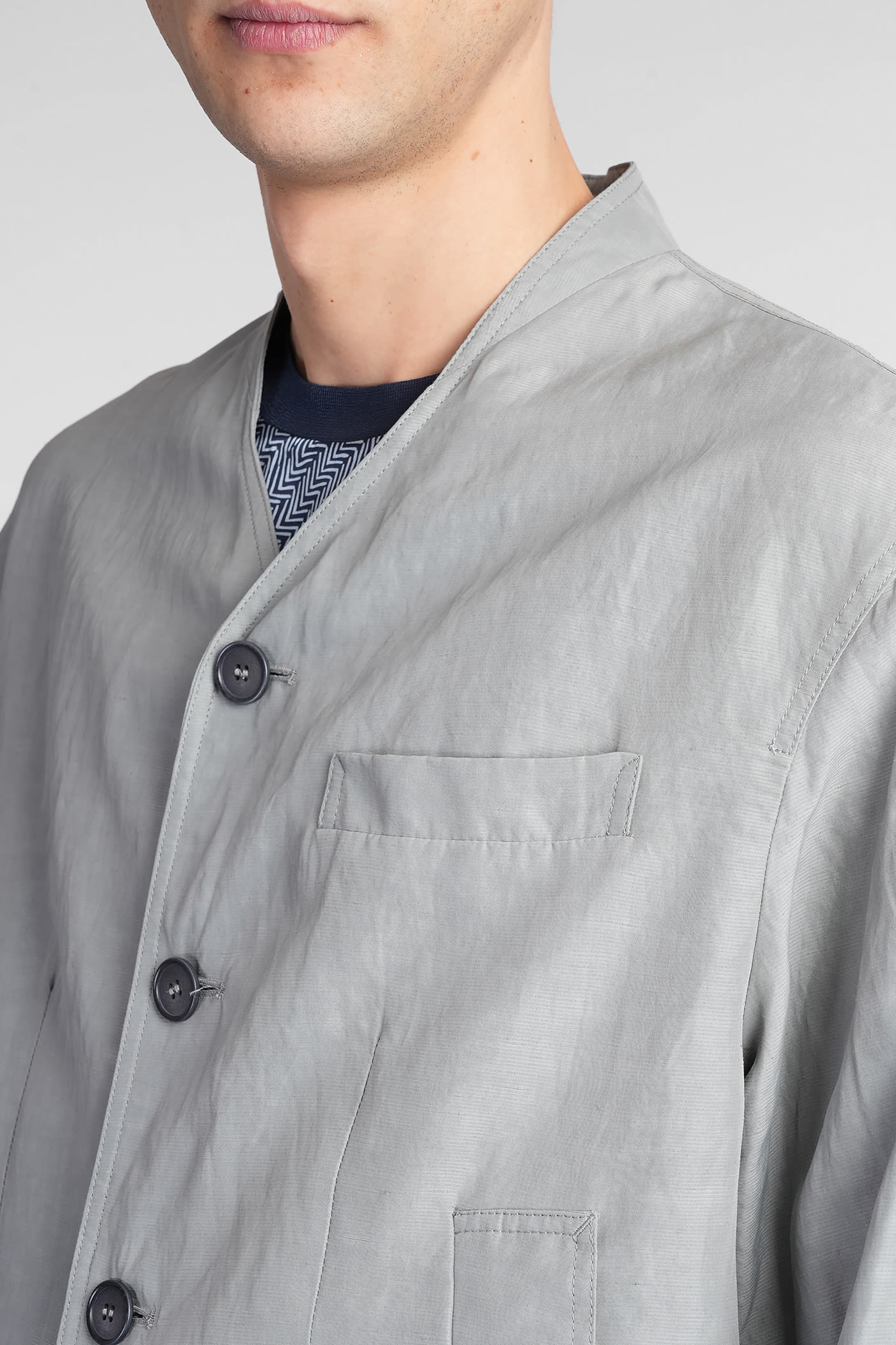 Giorgio Armani Casual Jacket In Green Viscose In Green