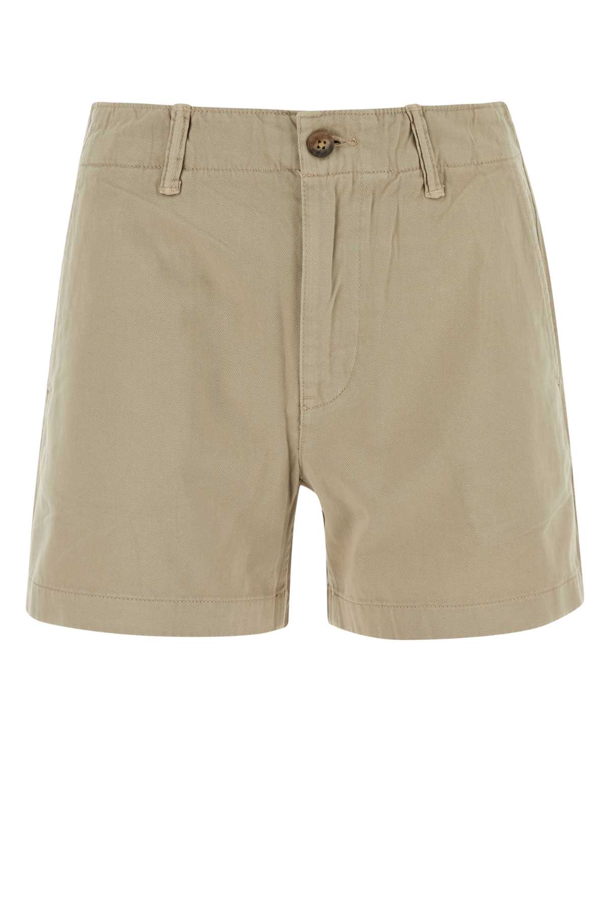 Shop Polo Ralph Lauren Beige Cotton Shorts In Khaki