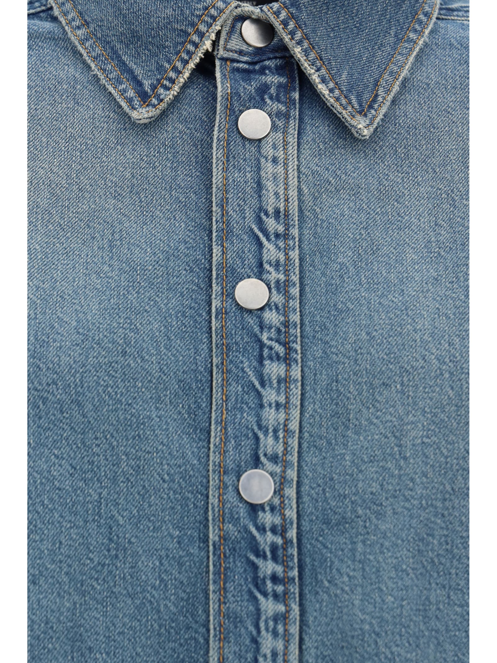 Haikure New Ofelia Blue Button Down Jacket New Ofelia Blue Tencel In Blue Tencel