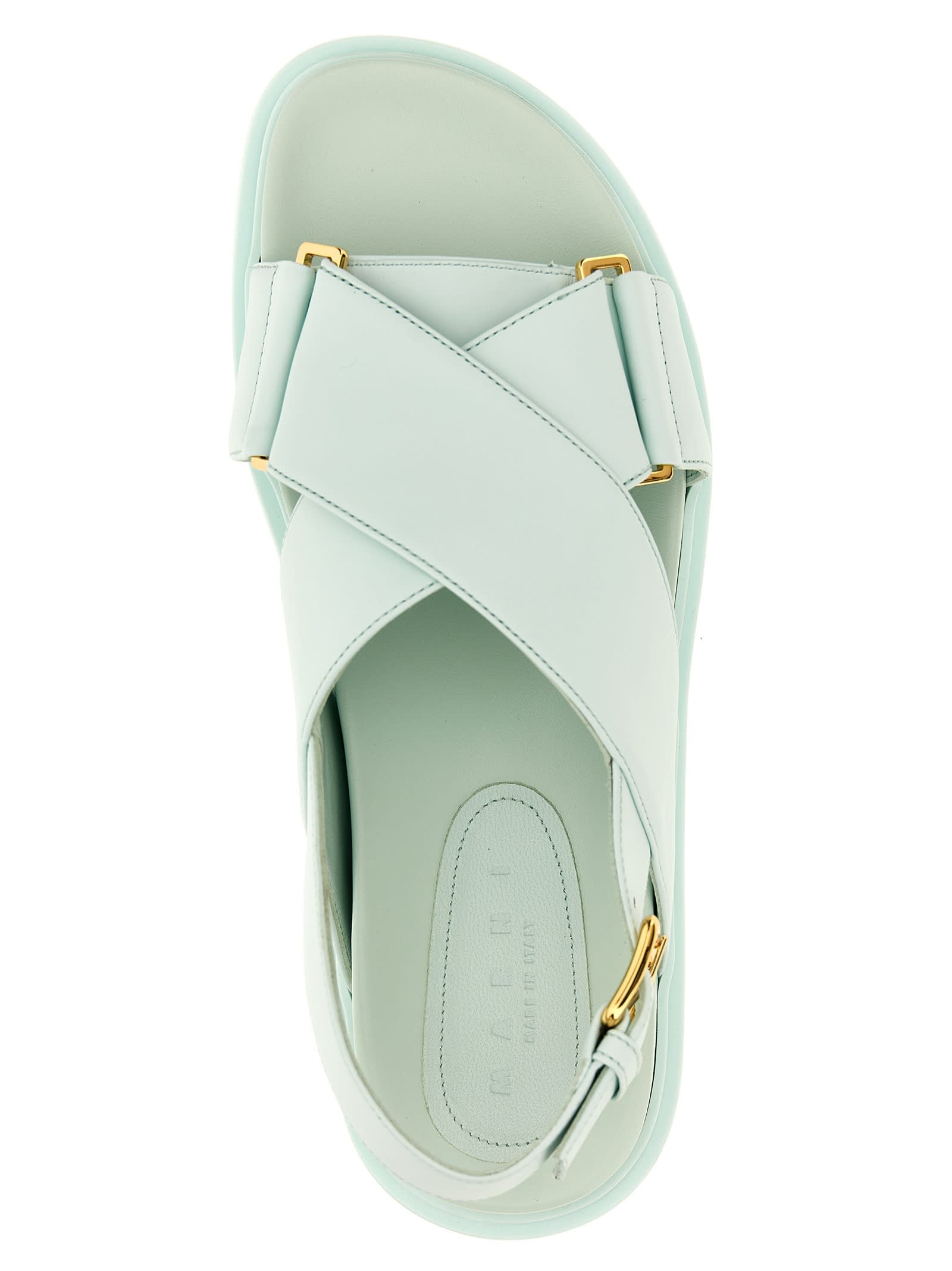 Shop Marni Fussbet Sandals In Light Blue