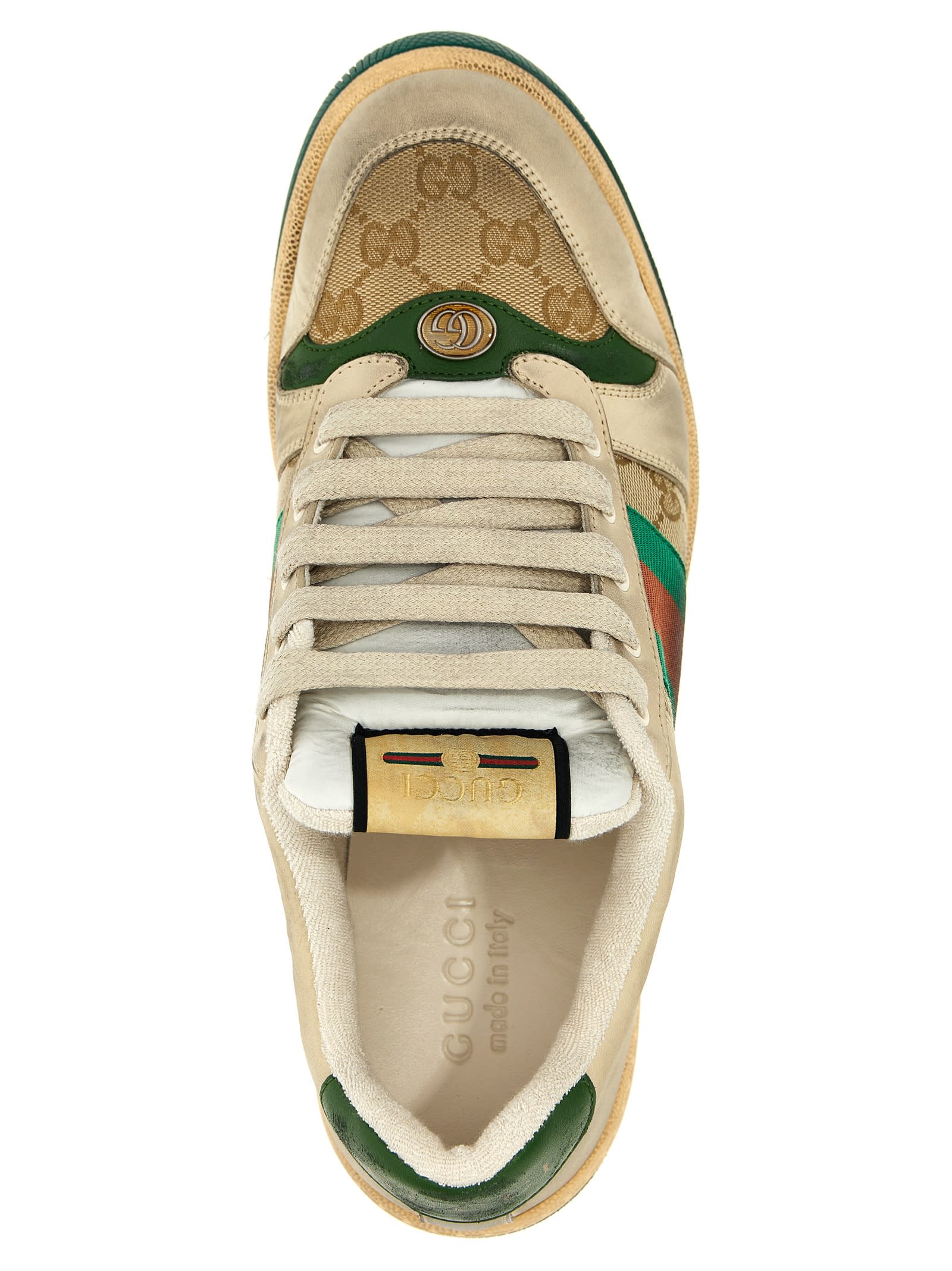 Shop Gucci Screener Gg Sneakers In Multicolor