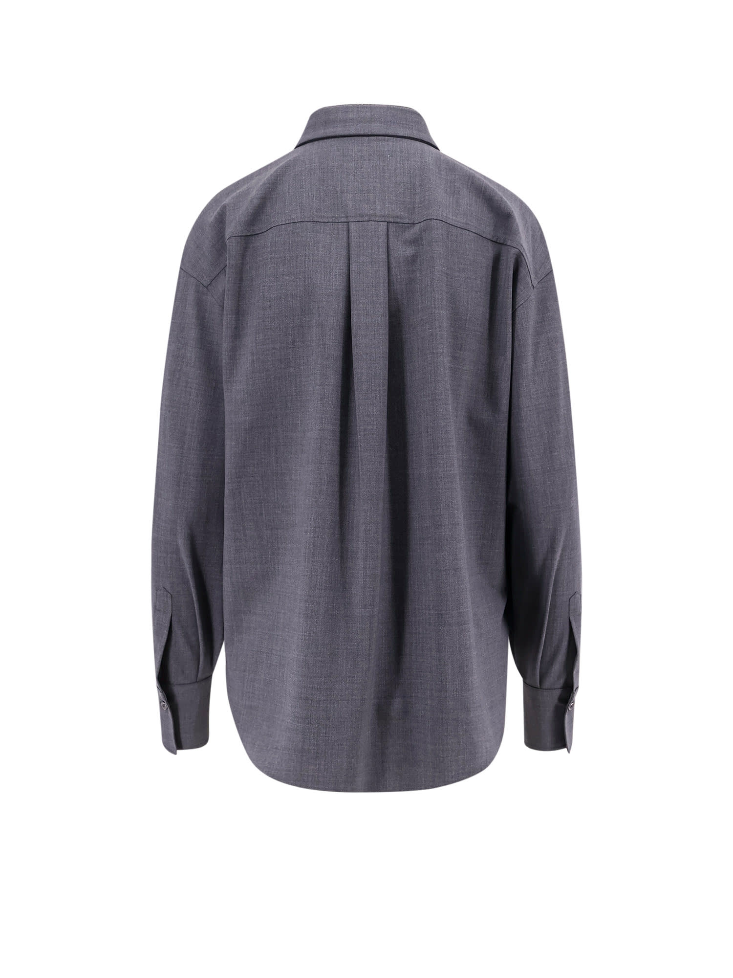 Shop Brunello Cucinelli Shirt In Grey