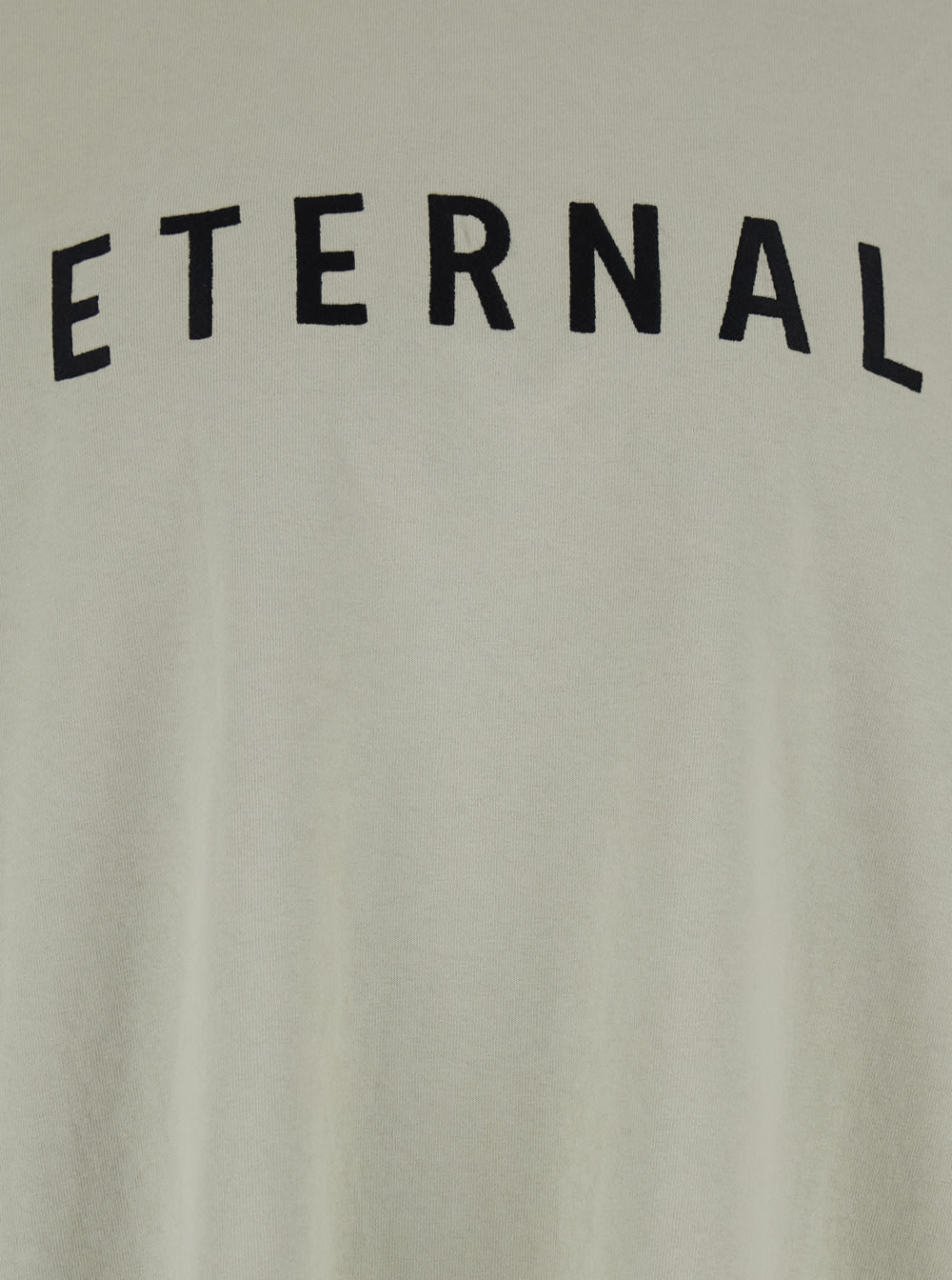 Fear Of God Grey T-shirt With Eternal Print On The Front And Logo Patch On The Back In Grey