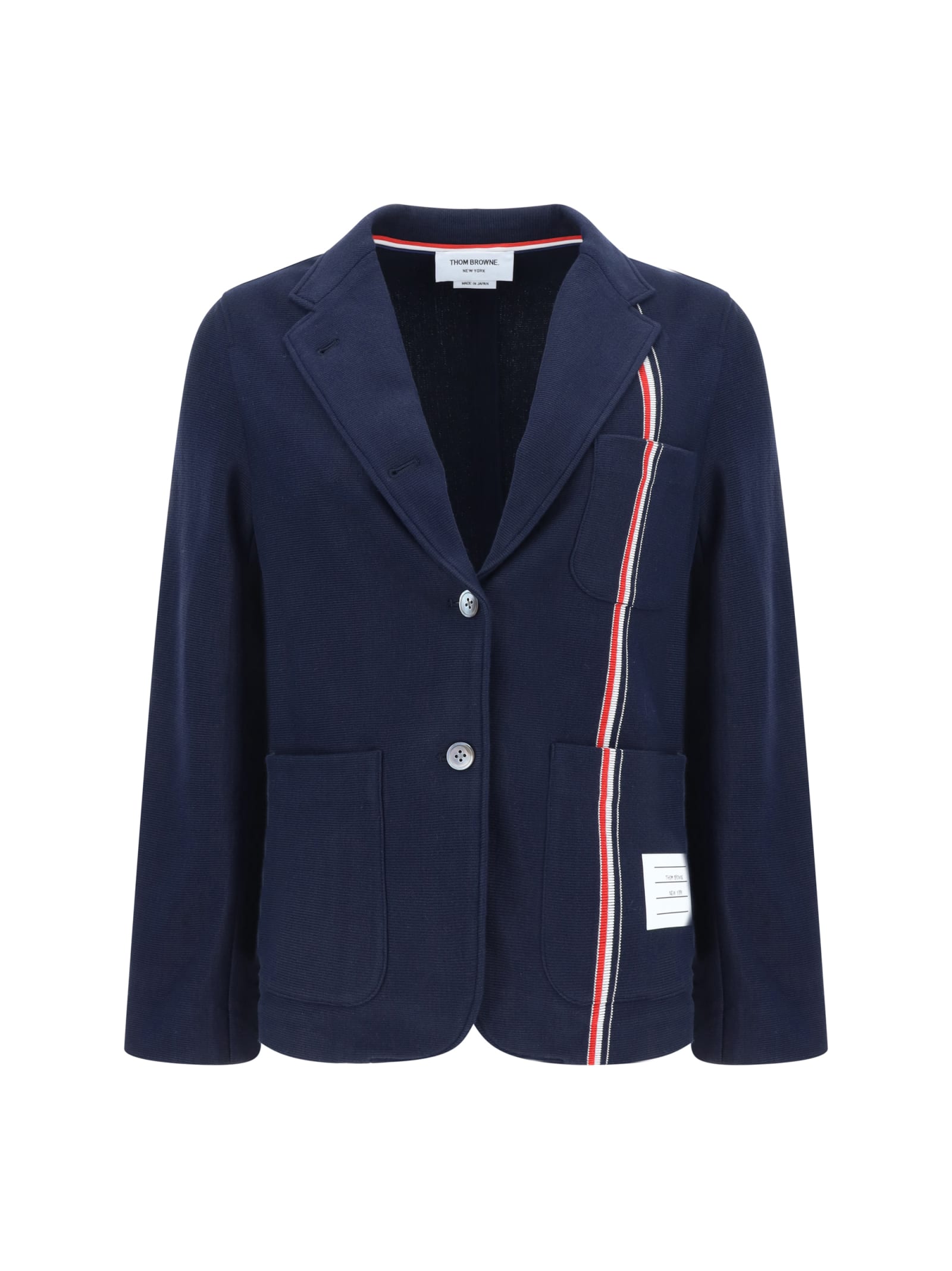 Shop Thom Browne Sack Blazer Jacket In Navy