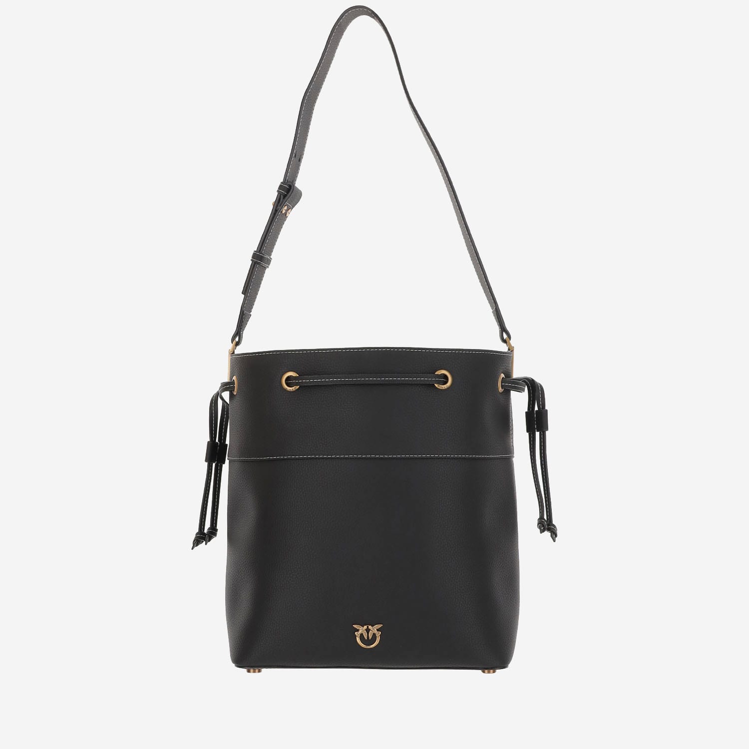 Leather Shoulder Bag With Logo