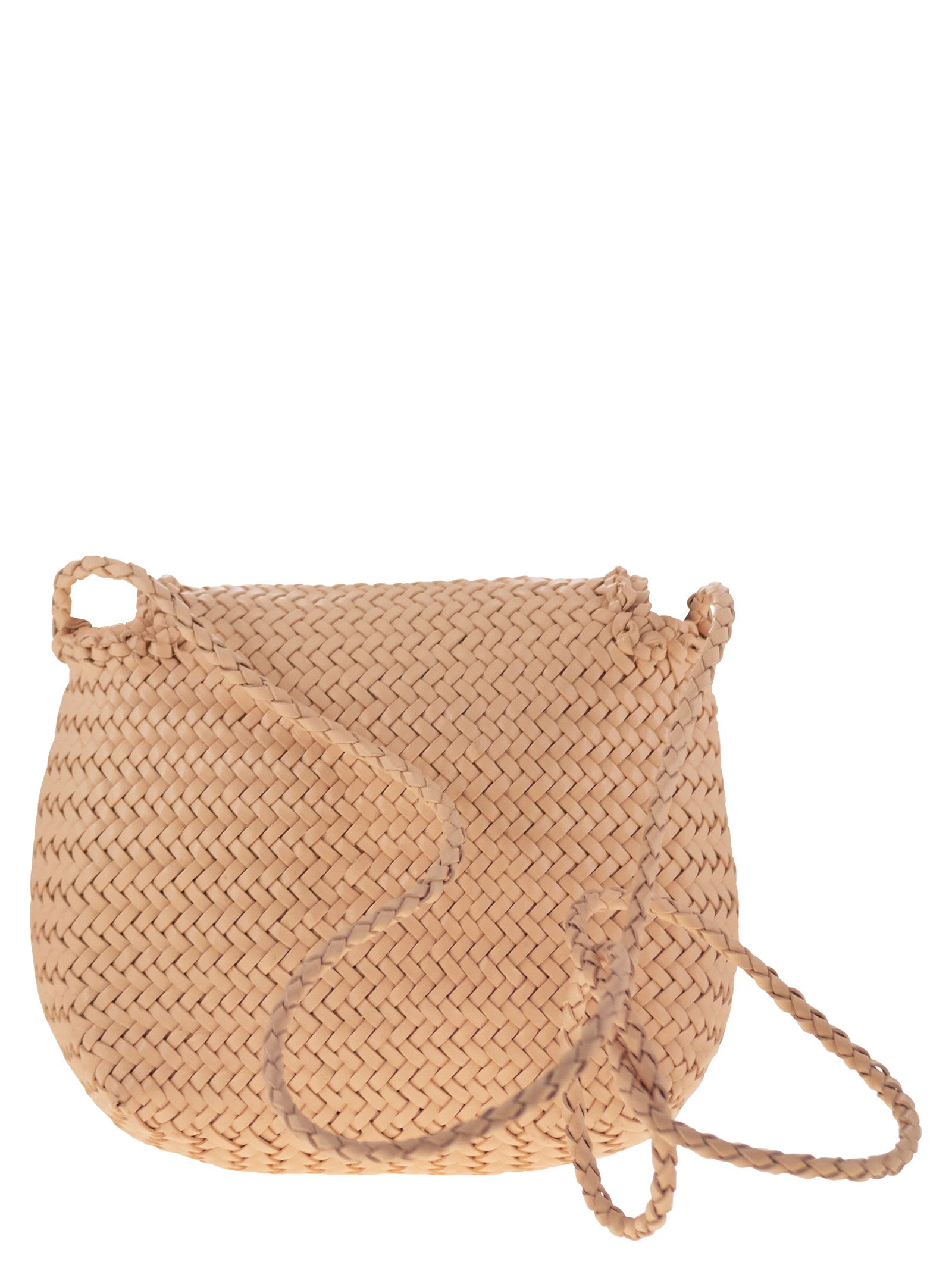 Dragon Diffusion Mini City Bag - Woven Leather Bag In Pink