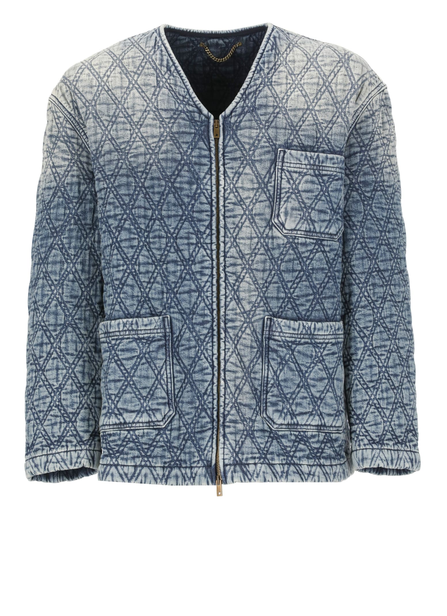 Shop Golden Goose Margareth Padded Jacket In Blue