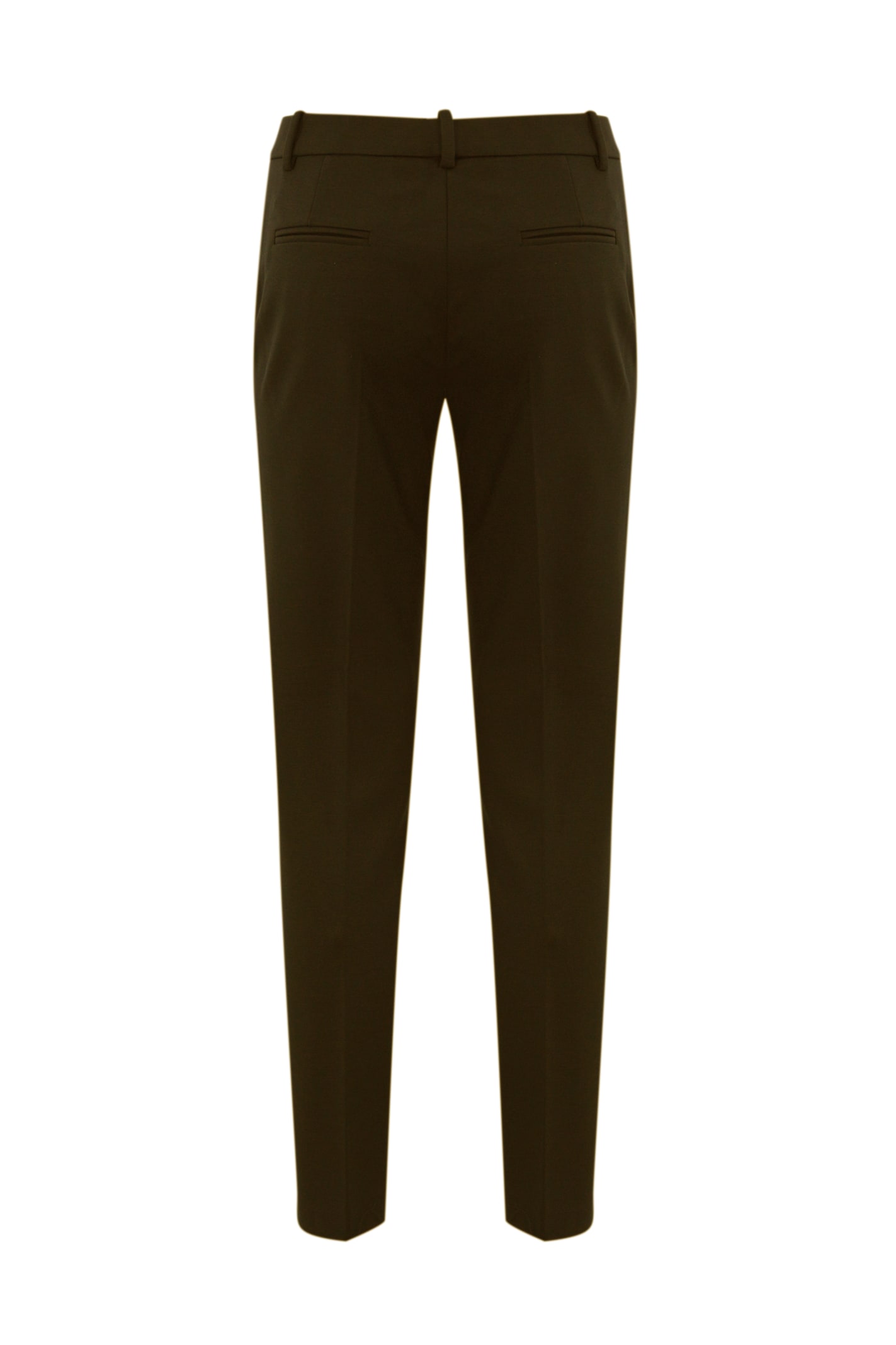 Shop Pinko Bello Trousers In Milano Stitch In Marrone