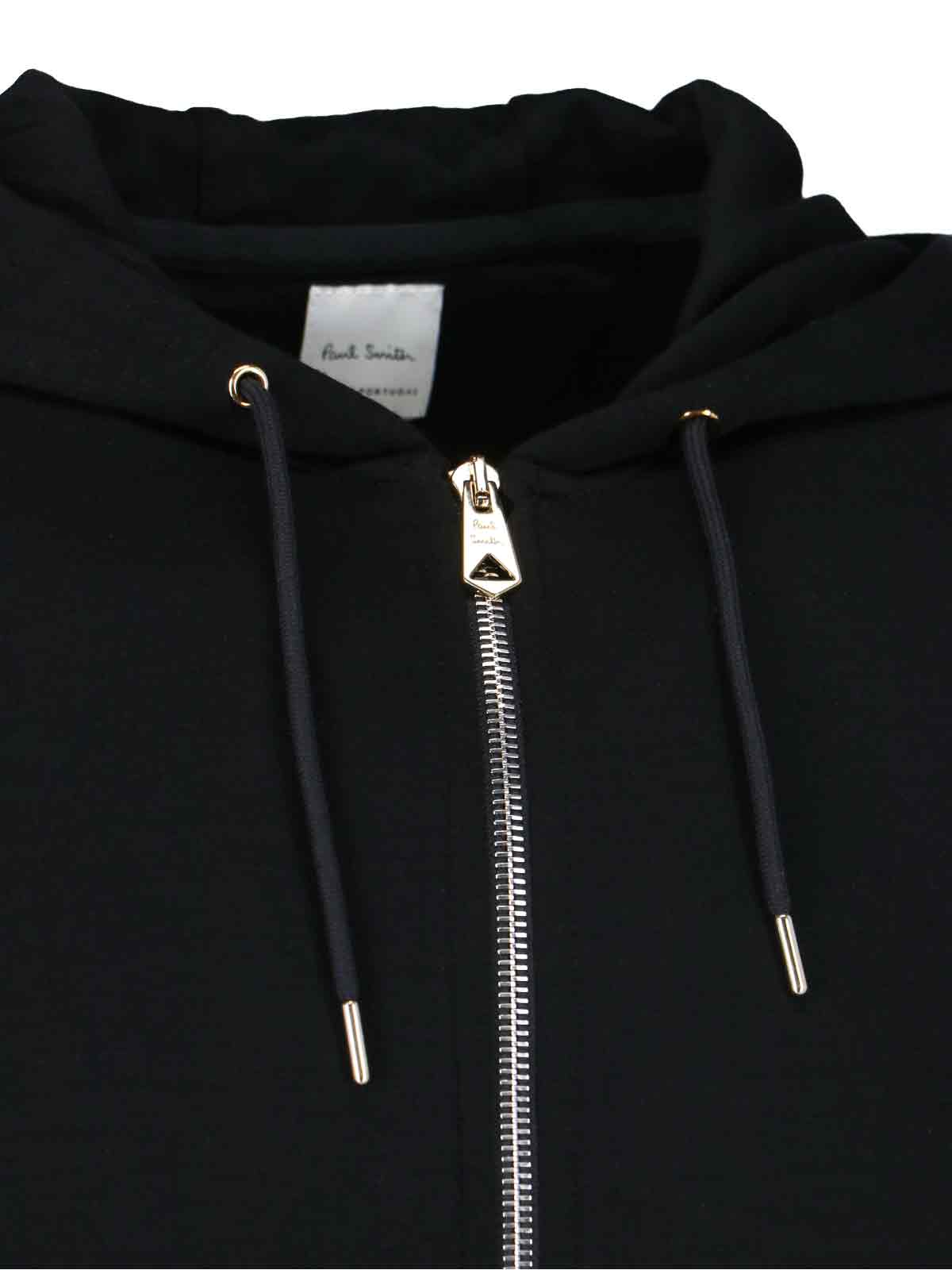 Shop Paul Smith Signature Stripe Zip Sweatshirt In Black