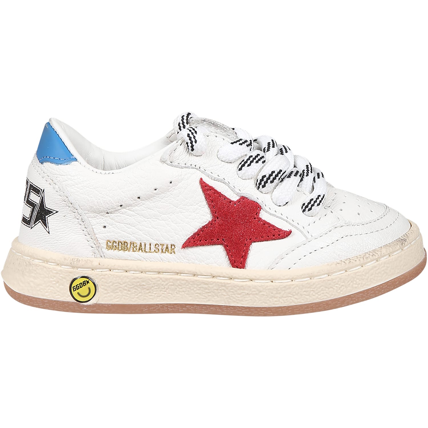 GOLDEN GOOSE WHITE BALL STAR NEW SNEAKERS FOR KIDS WITH STAR