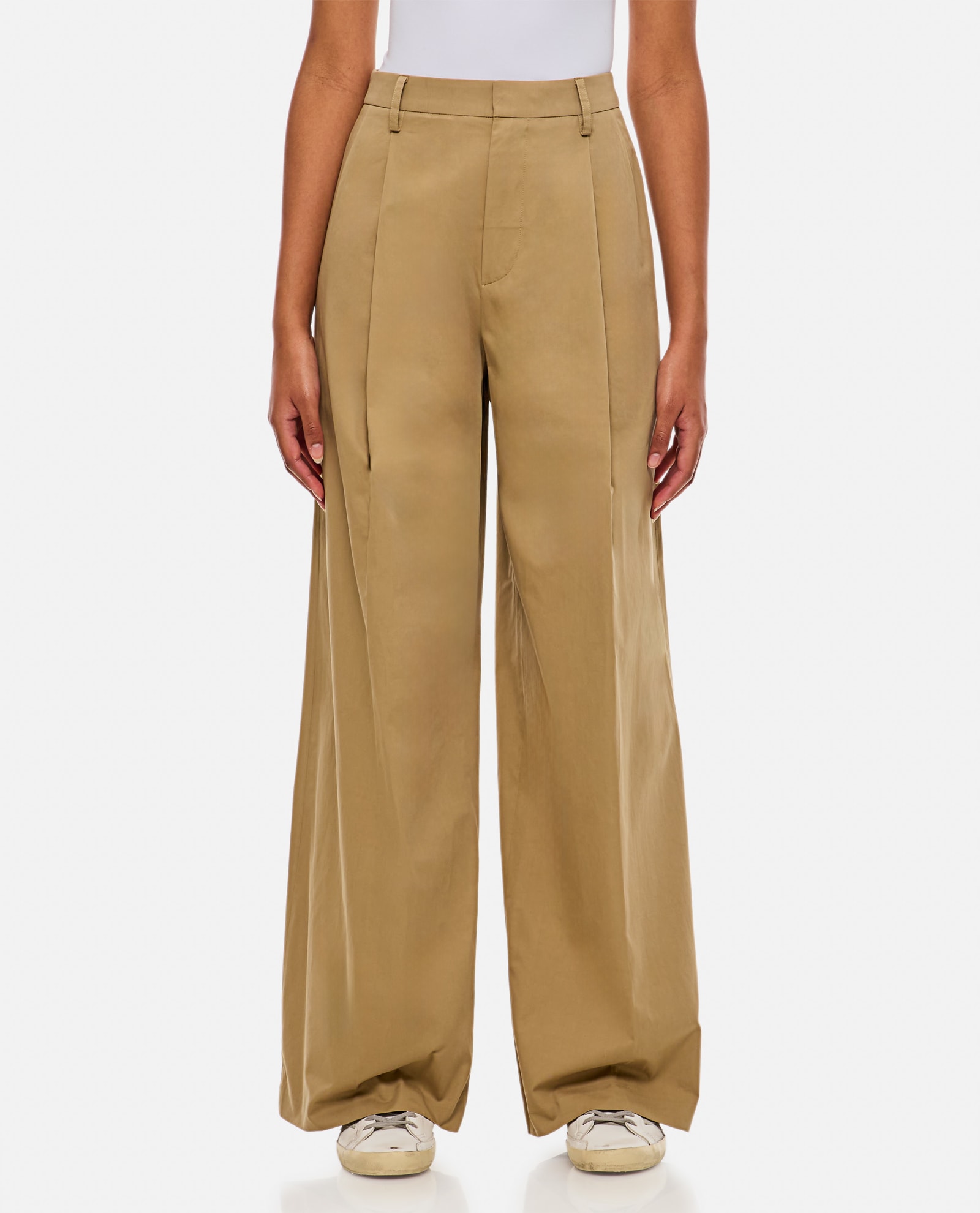 Pleated Wide Leg Pant