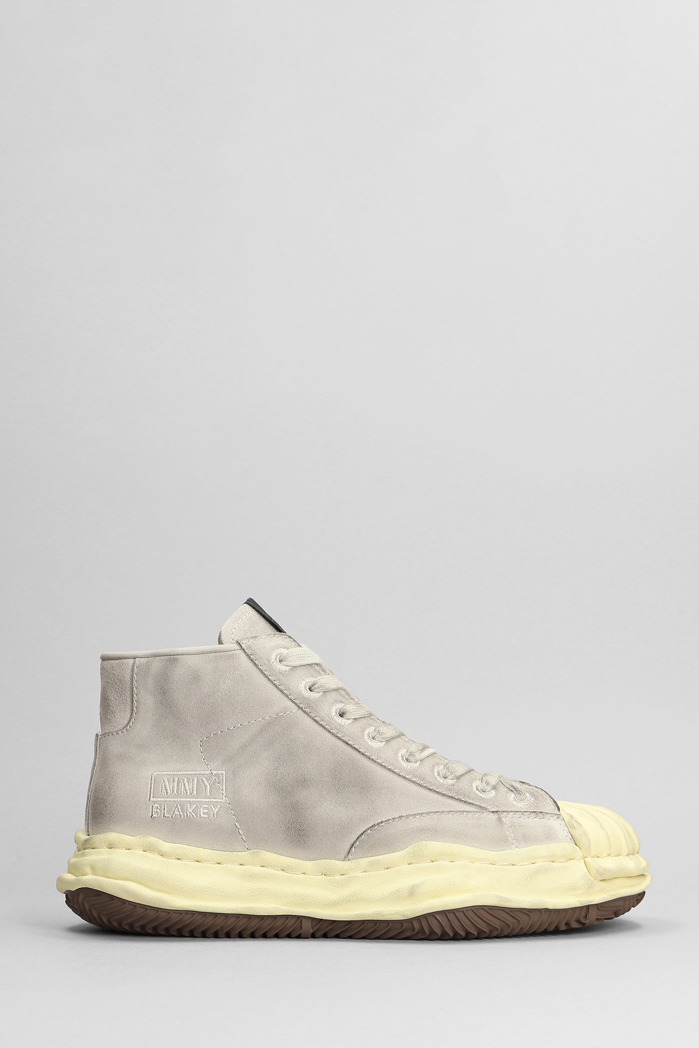 MIHARAYASUHIRO BLAKEY SNEAKERS IN GREY SUEDE