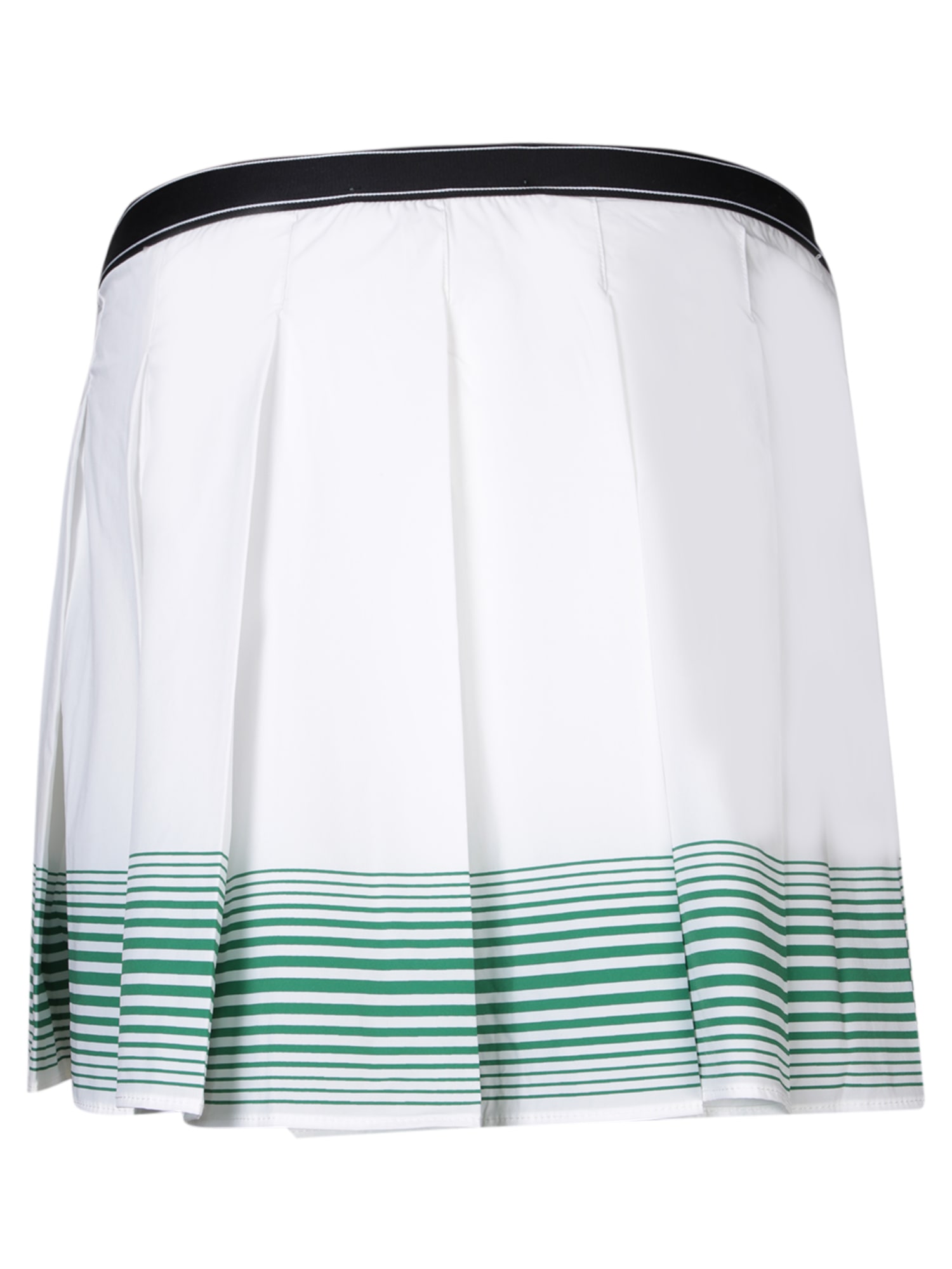 Shop Casablanca White And Green Mini Skirt
