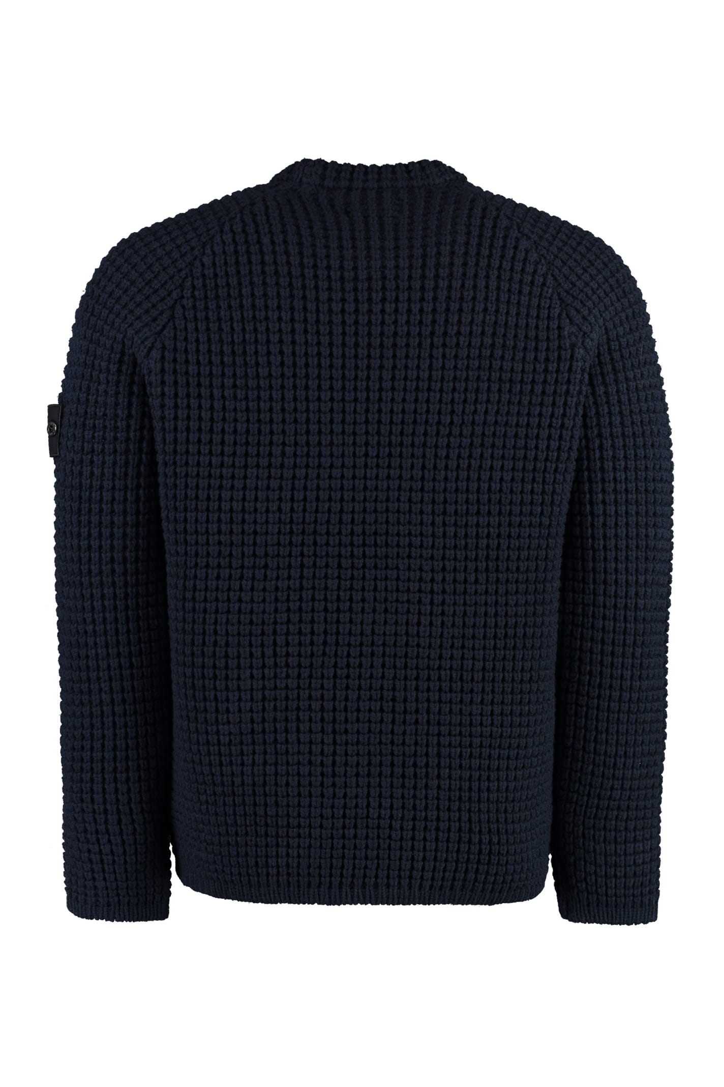 Shop Stone Island Virgin Wool Sweater In Blue