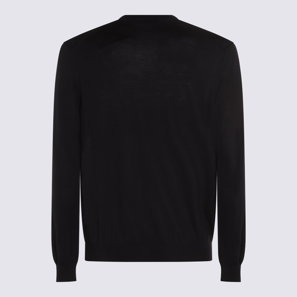 Malo Maglia Girocollo In Cashmere E Seta In Black