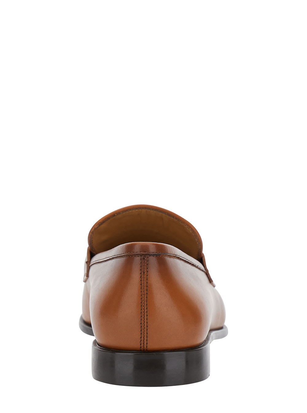Shop Ferragamo Brown Loafers With Gancini Detail In Leather Man