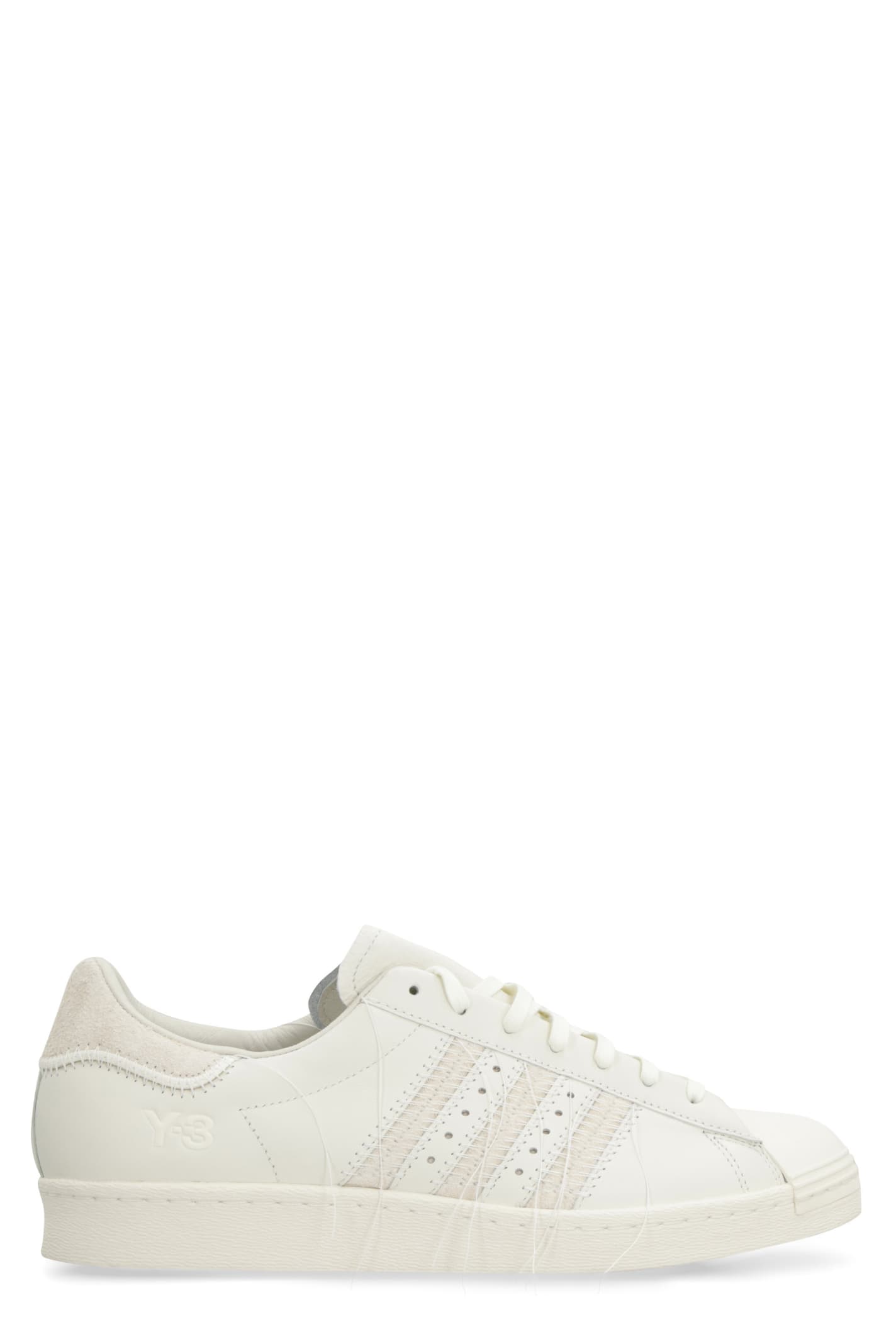 Shop Y-3 Superstar Leather Low-top Sneakers In White