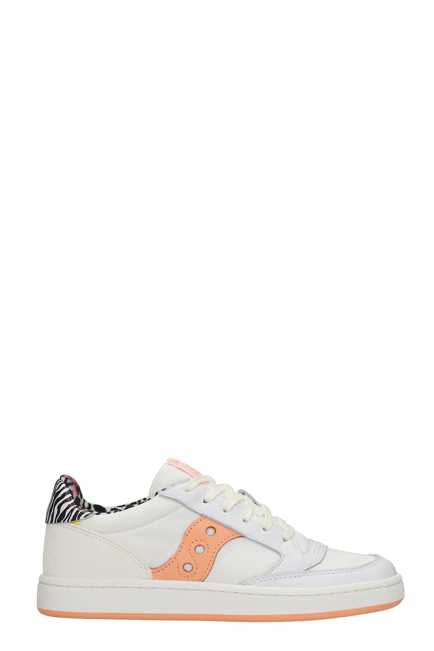 Saucony Jazz Court Sneakers In White Leather And Fabric