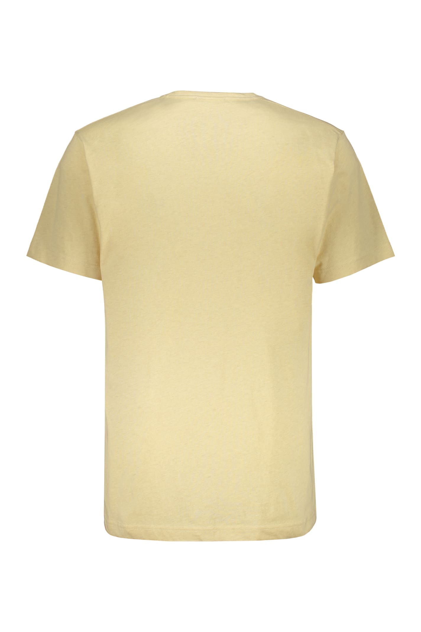 Shop Acne Studios Cotton T-shirt In Mustard