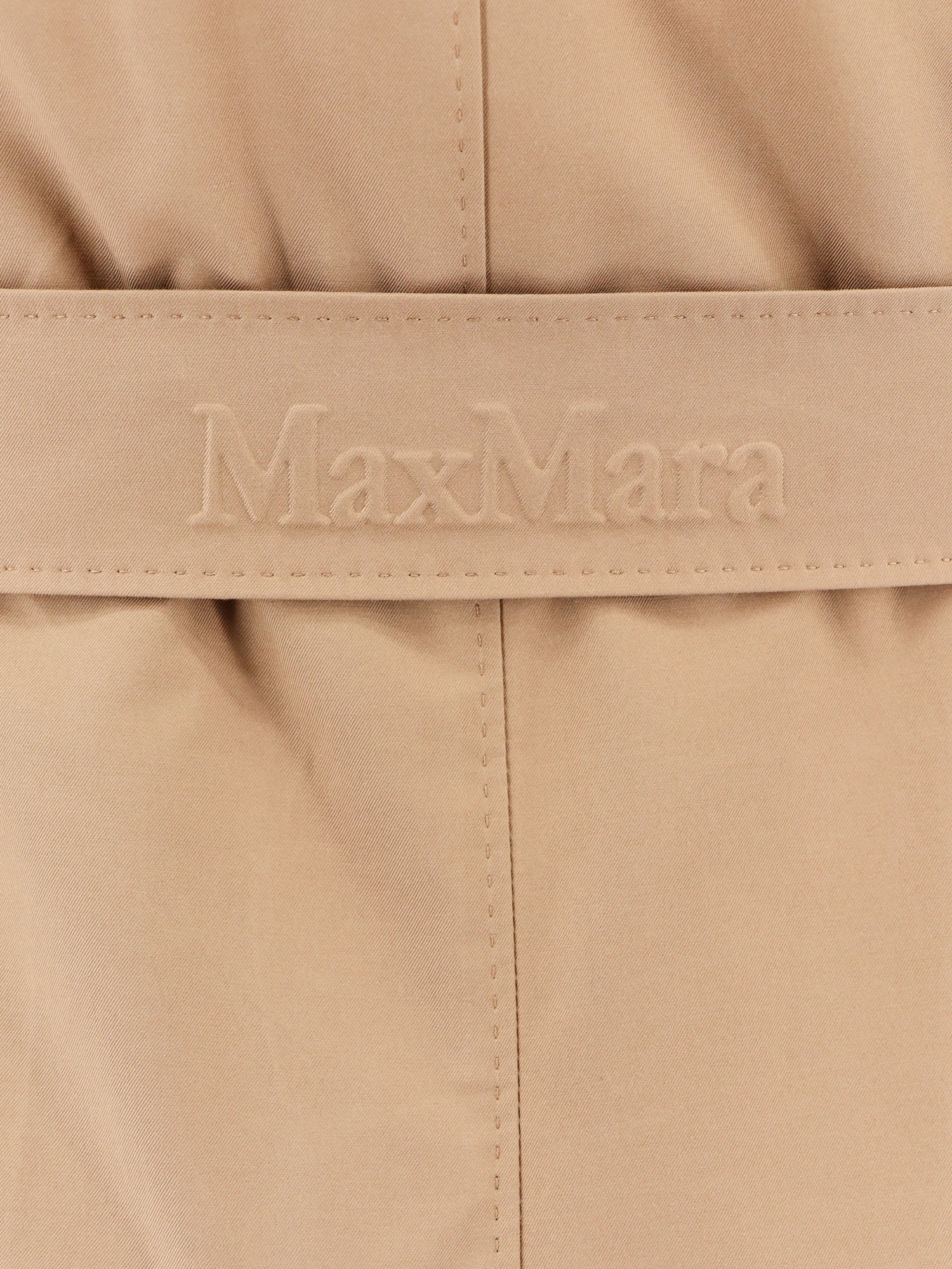 Max Mara The Cube Cotton Blend C Trench With Leather Buckles