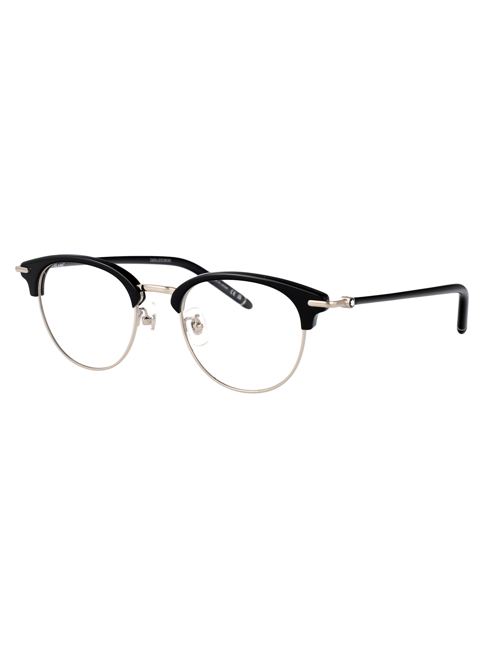 Montblanc Silver-black-transparent Metal Glasses