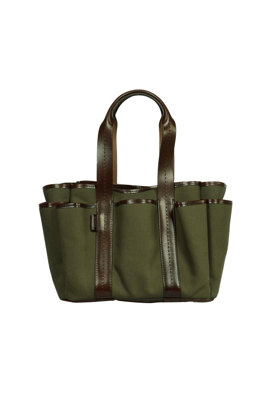 Shop Max Mara Logo Patch Top Handle Bag In Green