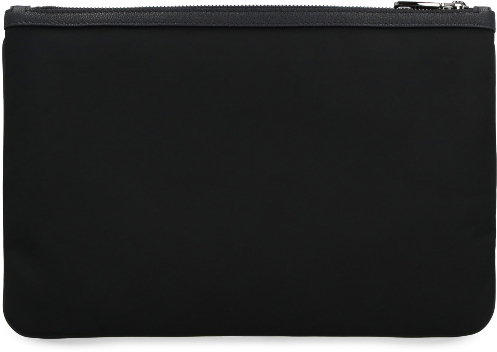 Shop Dolce & Gabbana Logo Detail Flat Leather Pouch In Black