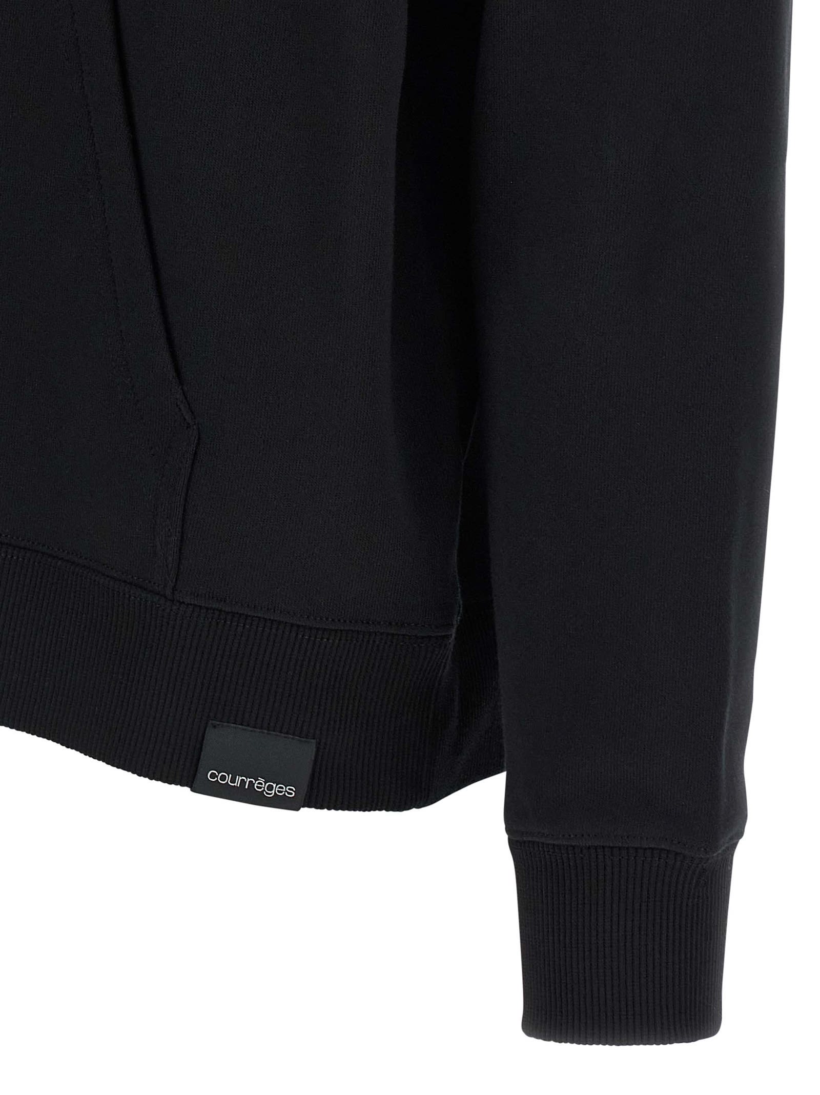 Courrèges Hoodie And Scarf In Black