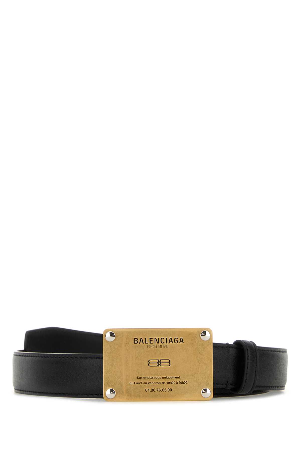 Black Leather Lola Belt