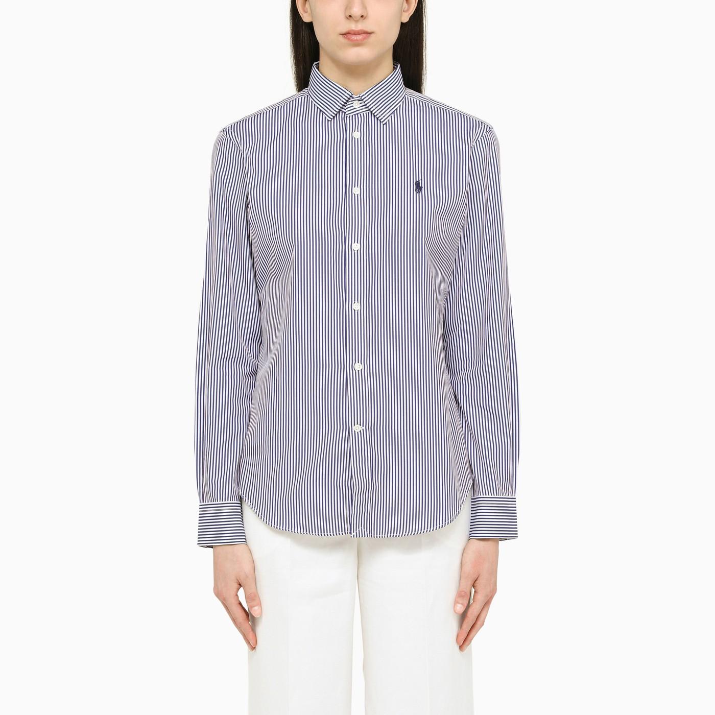 Ralph Lauren Stripe Shirt In White/blue