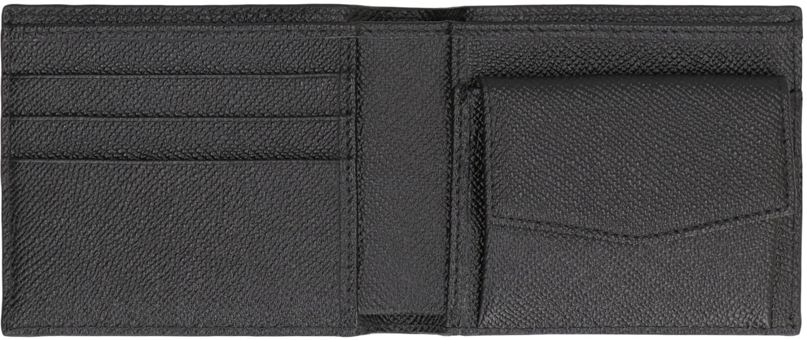 Shop Dolce & Gabbana Leather Flap-over Wallet In Nero