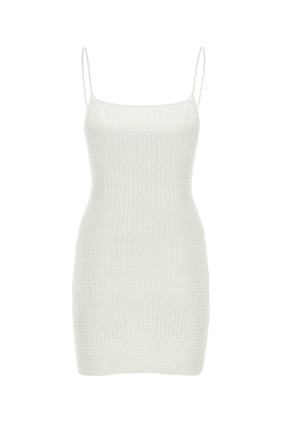 Shop Alexander Wang White Stretch Nylon Mini Dress