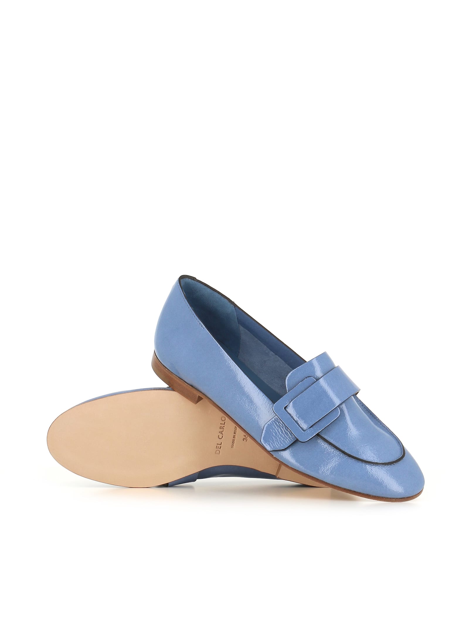 Del Carlo Buckle-strap Loafers In Purple