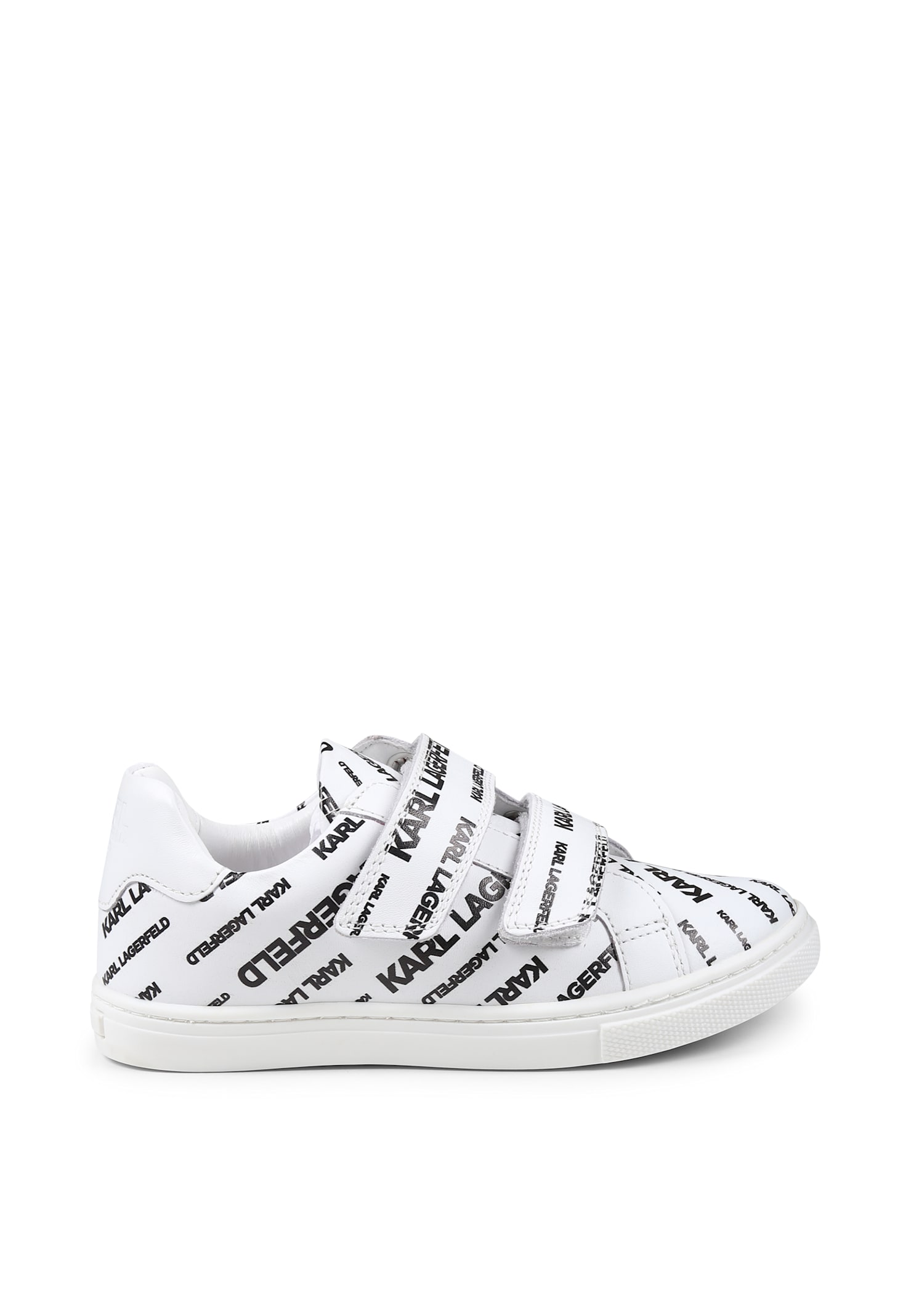 Karl Lagerfeld White Sneakers For Boy With Logo In White