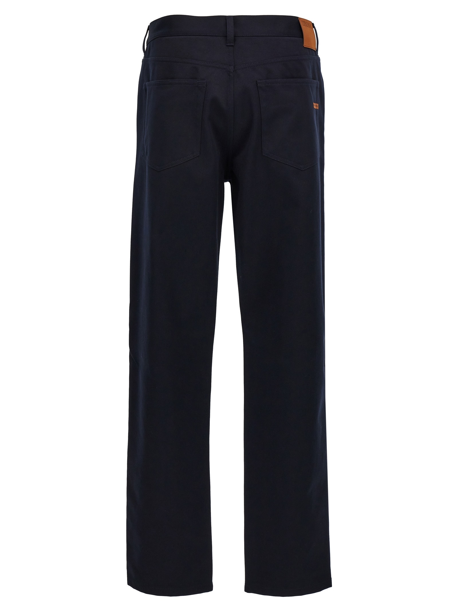 Shop Zegna Canvas Pants In Blue