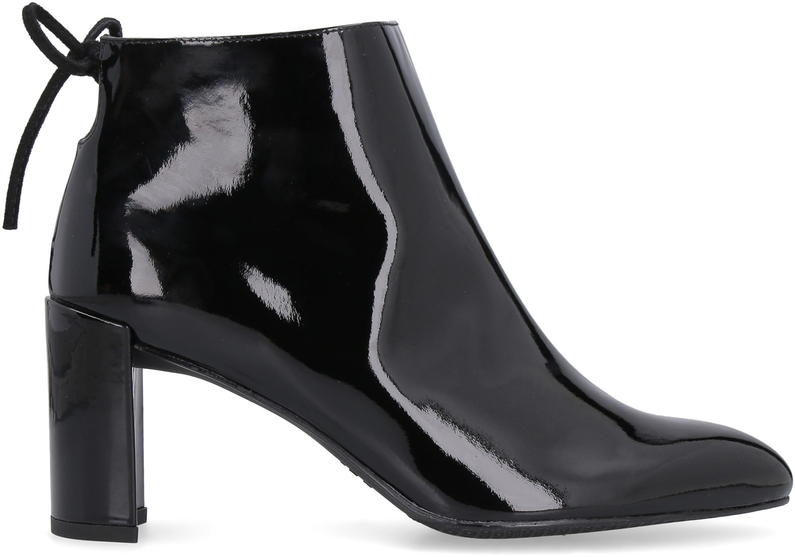 stuart weitzman patent leather ankle boots