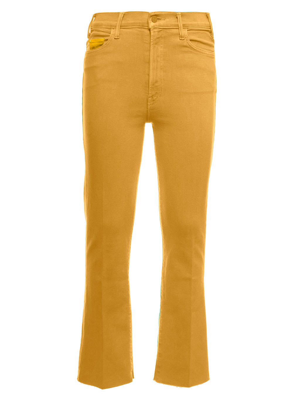 Mother Womans Five Pockets Yellow Denim Jeans