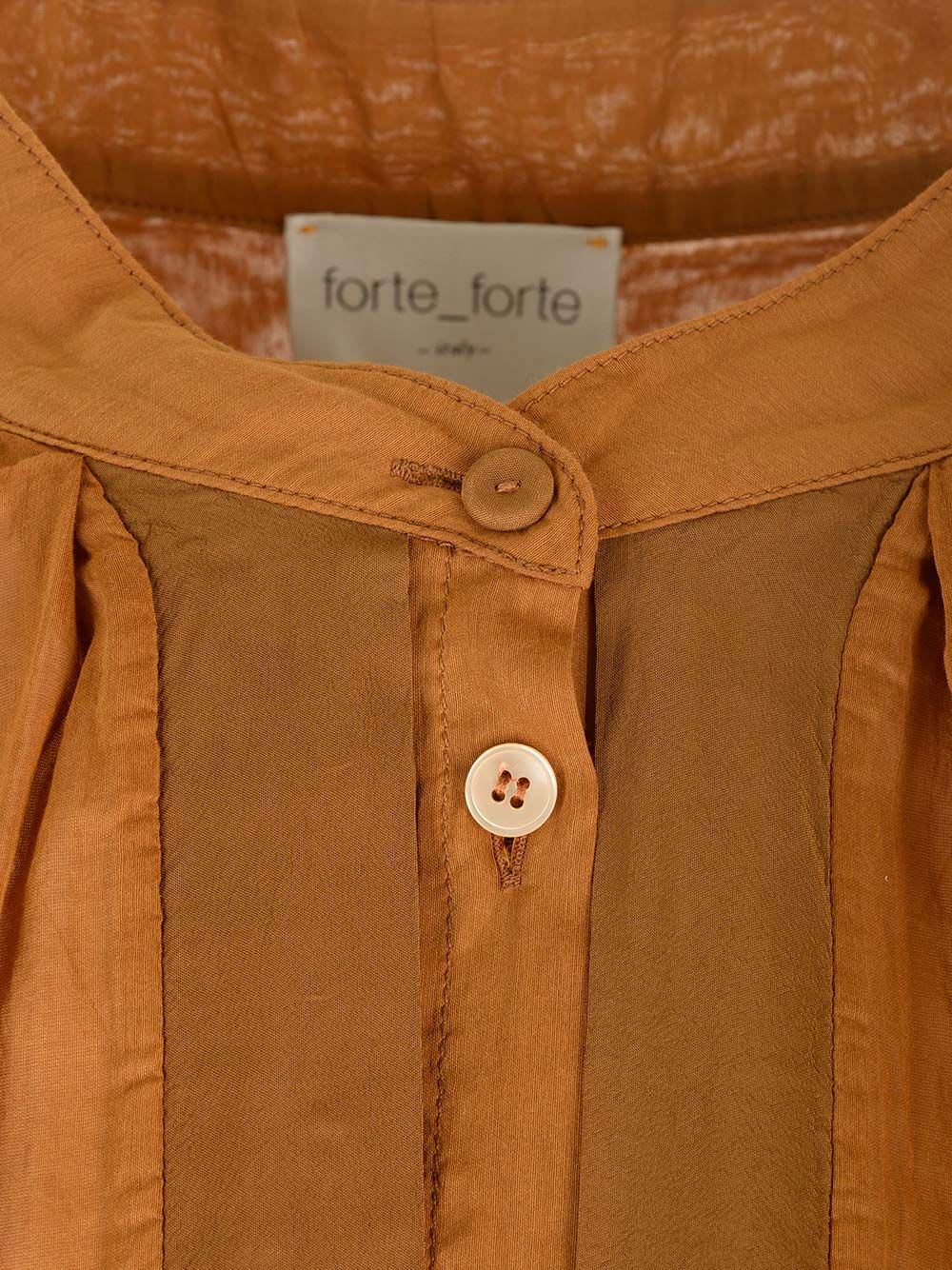 Shop Forte Forte Voile Bohemian-style Shirt In Brown