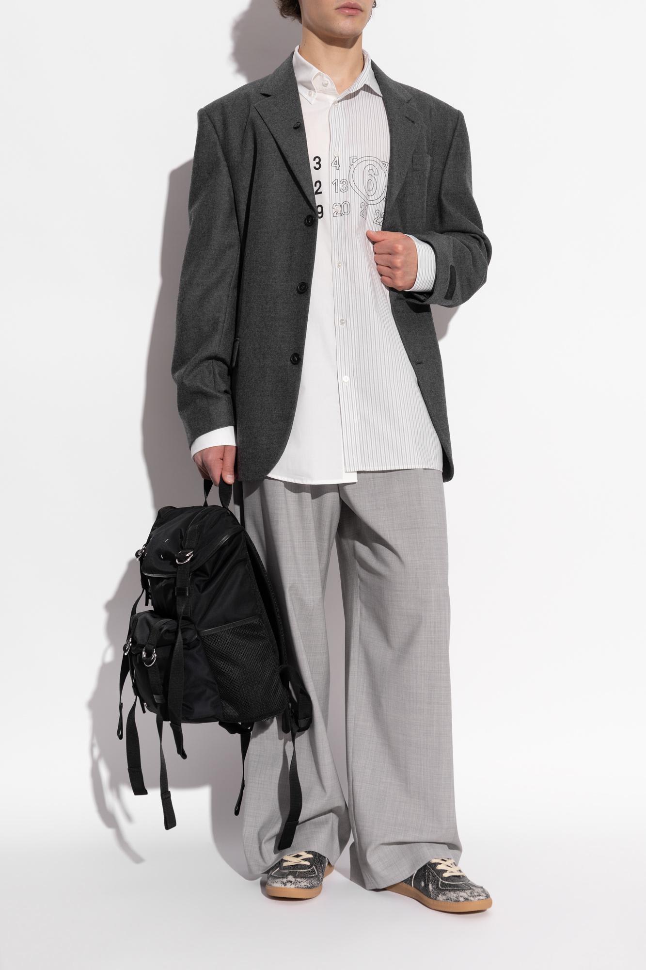 Maison Margiela Replica Sneakers Made Of Shiny Coated Leather In Black