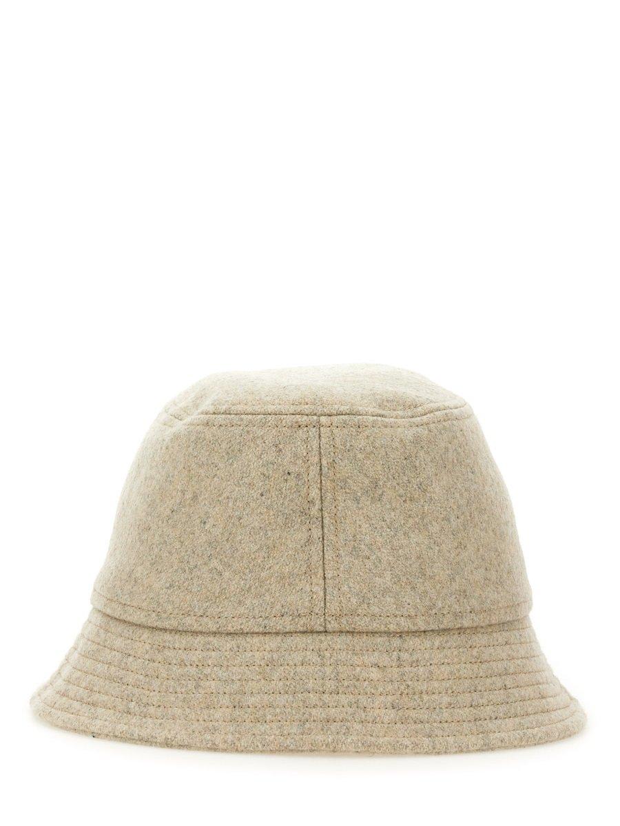 Shop Isabel Marant Logo-embroidered Slip-on Bucket Hat In Beige