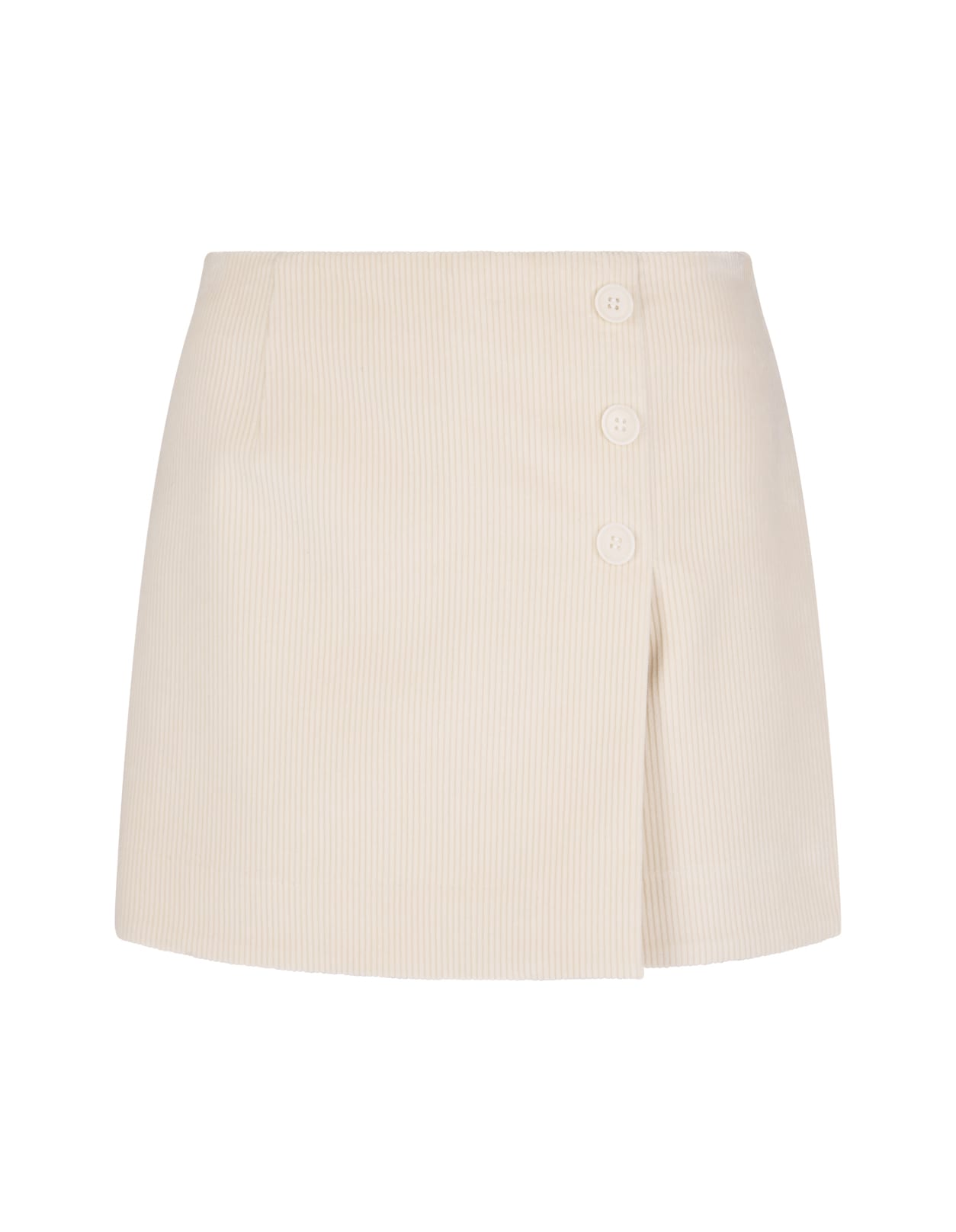 Parosh Covel Mini Skirt In Butter Corduroy