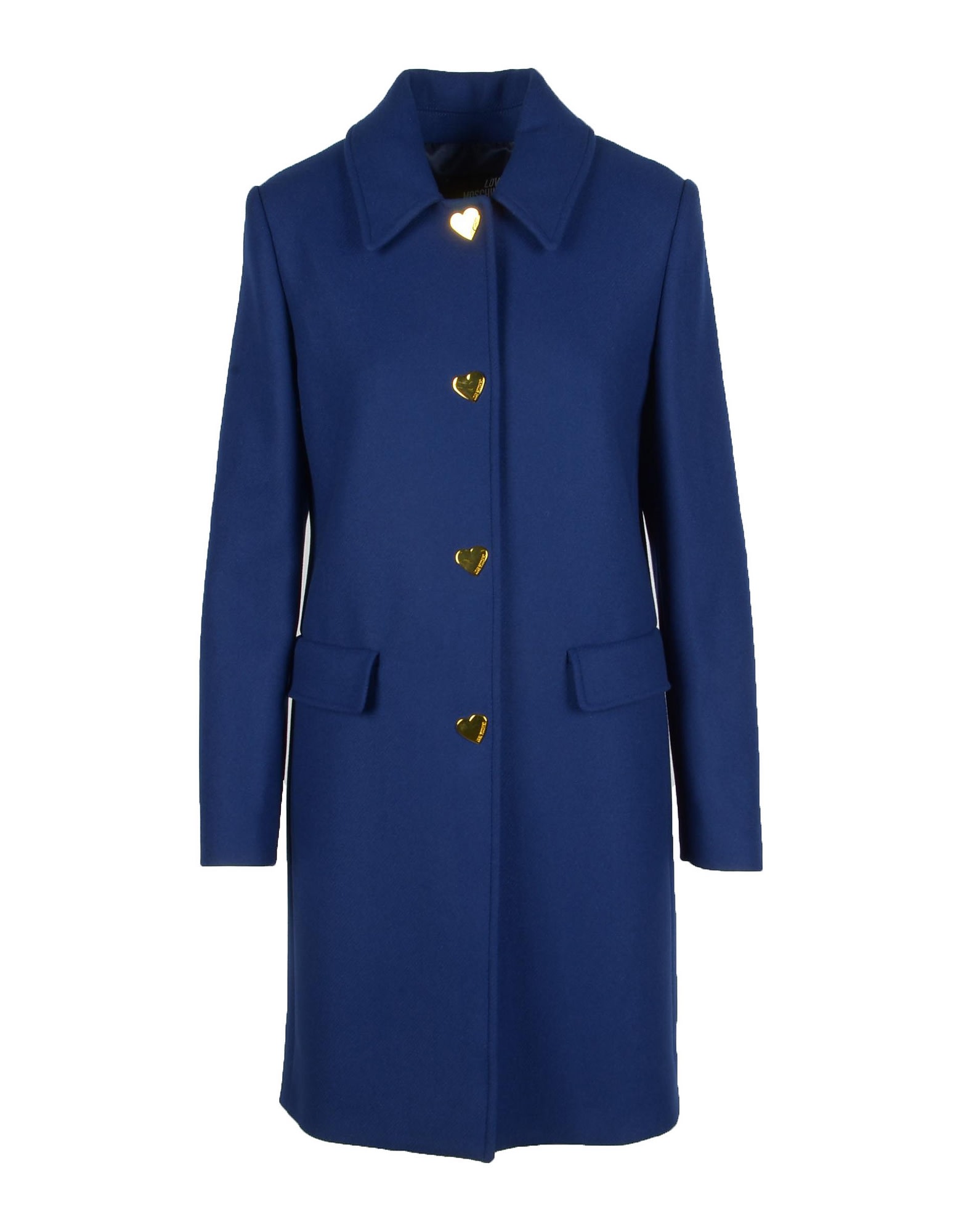 Love Moschino Womens Blue Coat