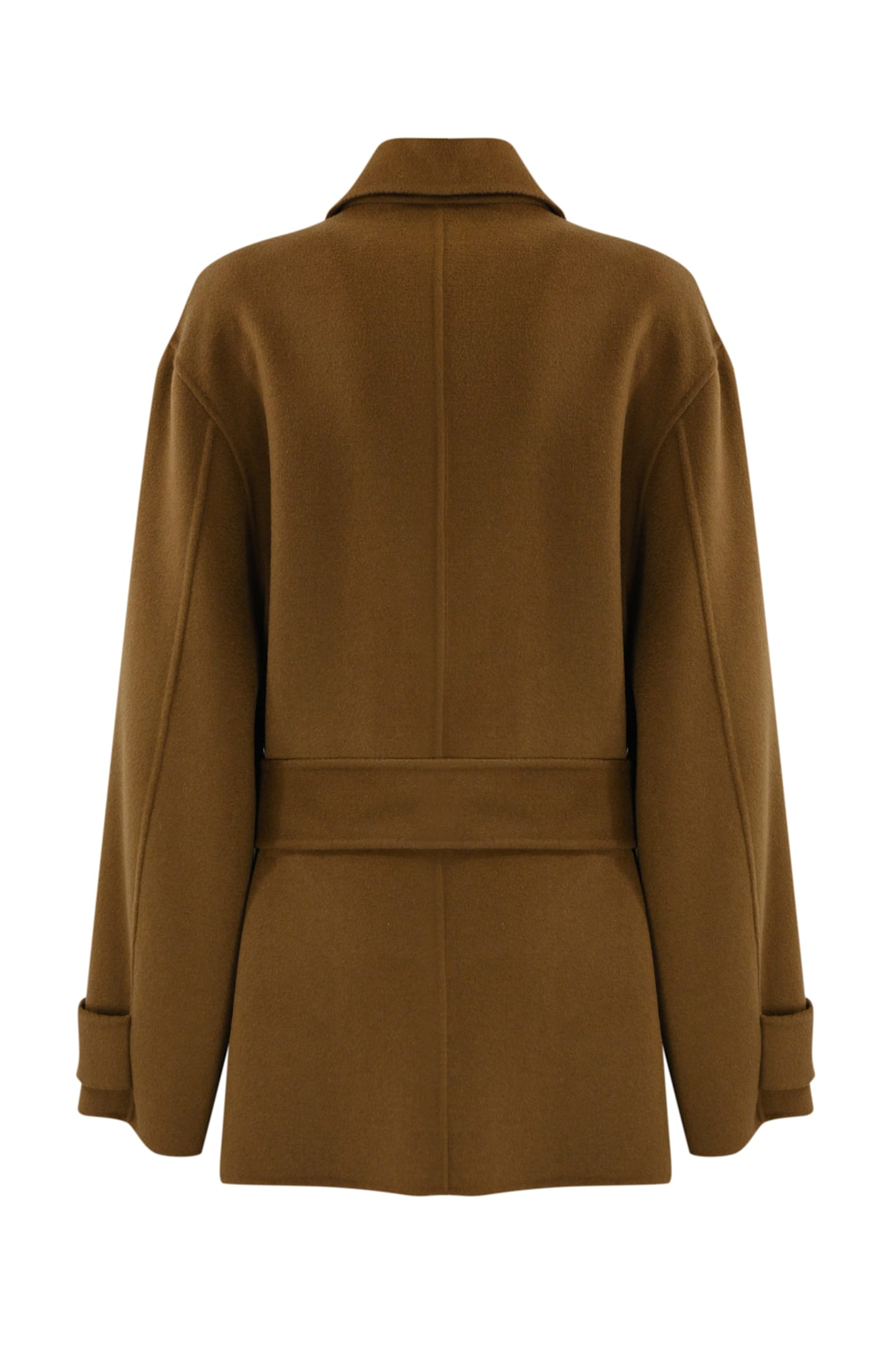 Shop Philosophy Di Lorenzo Serafini Double-breasted Wool Coat In Marrone