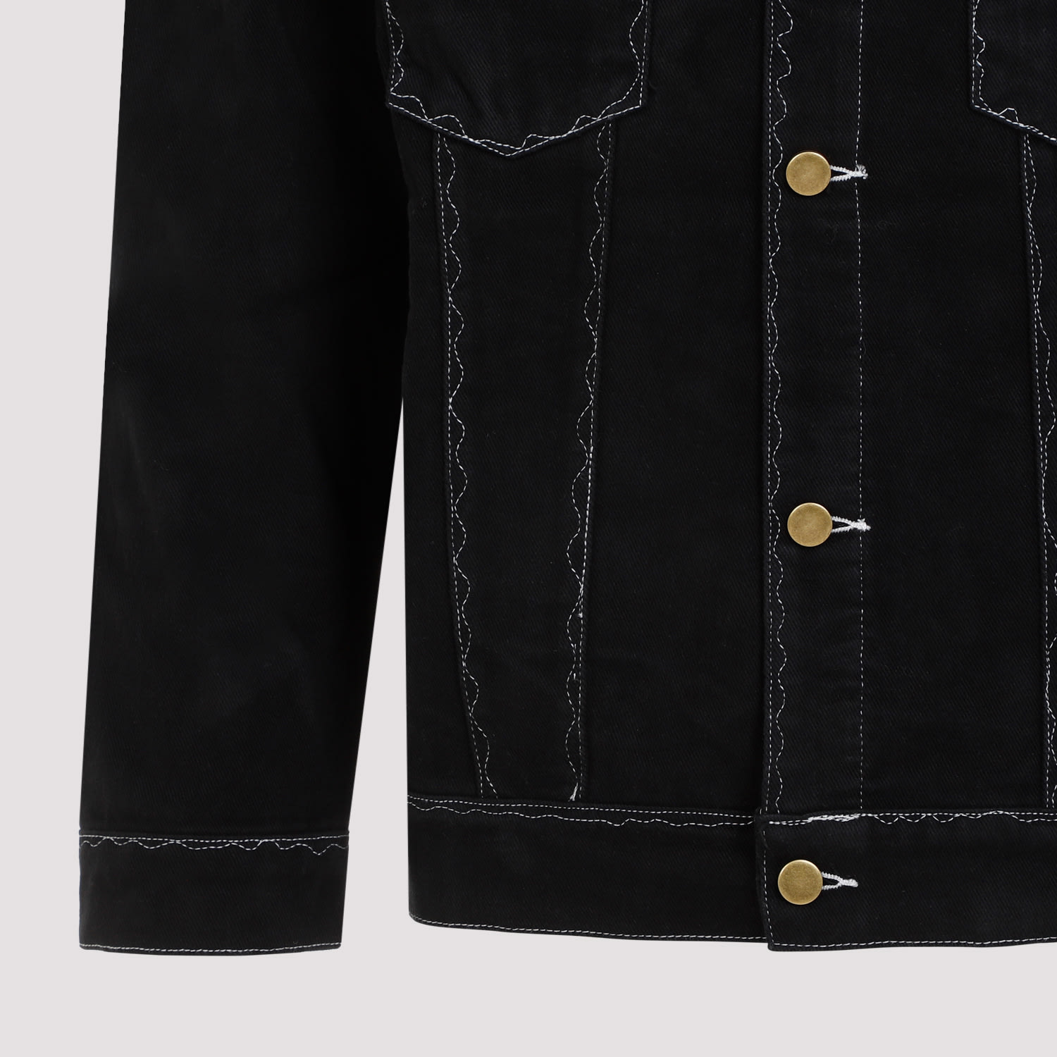 Shop Kidsuper Messy Stitched Work Jacket In Black